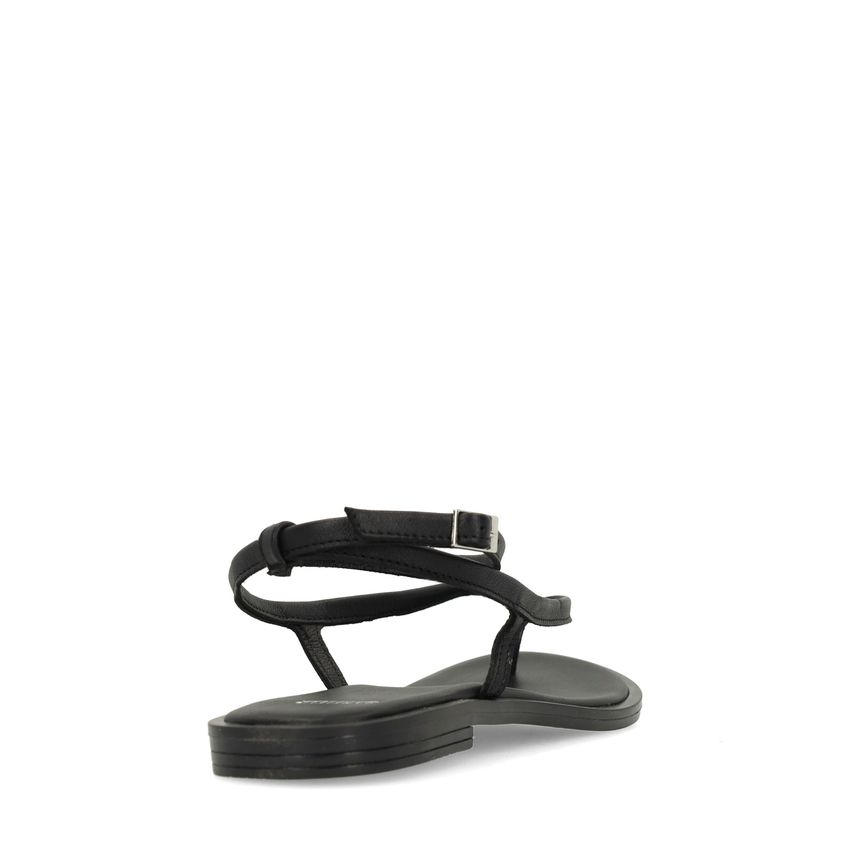 Manfield X Jolielot - schwarze Ledersandalen