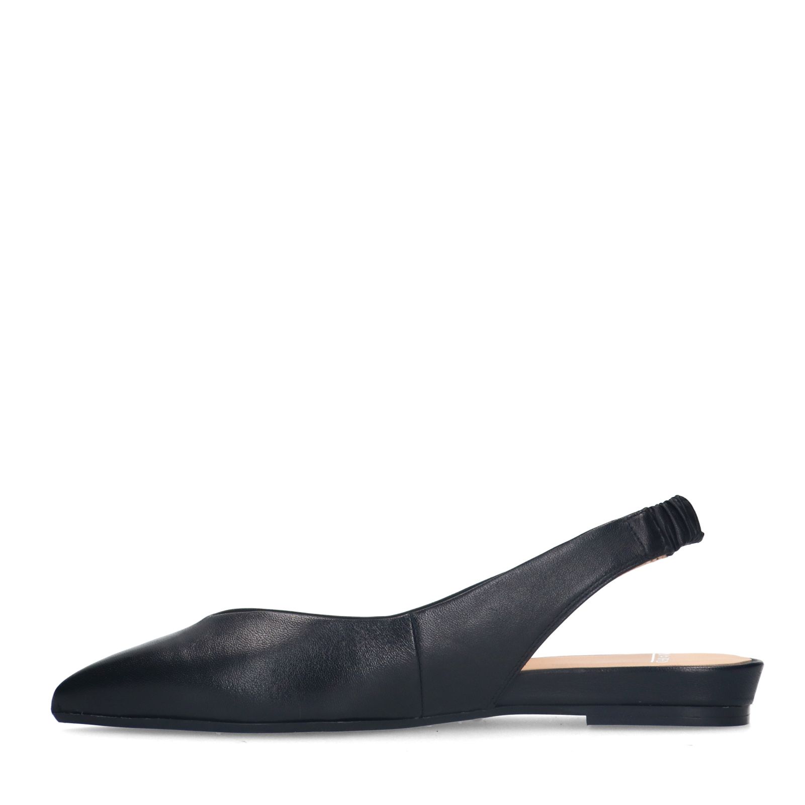 Zwart leren slingbacks
