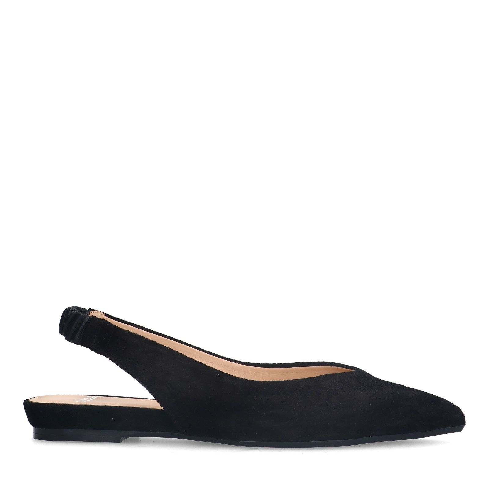 Zwarte suède slingbacks