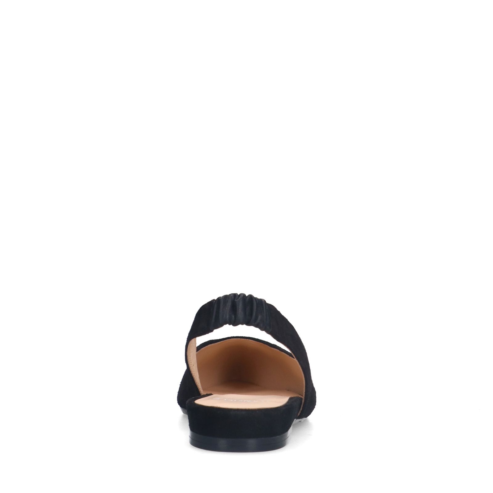 Zwarte suède slingbacks