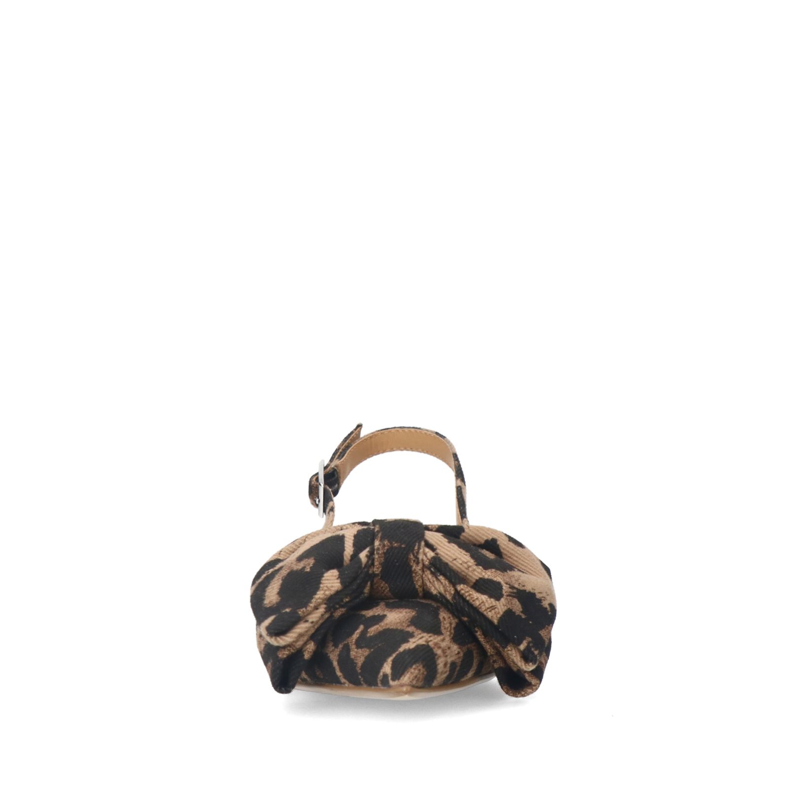 Leopard slingbacks met strik