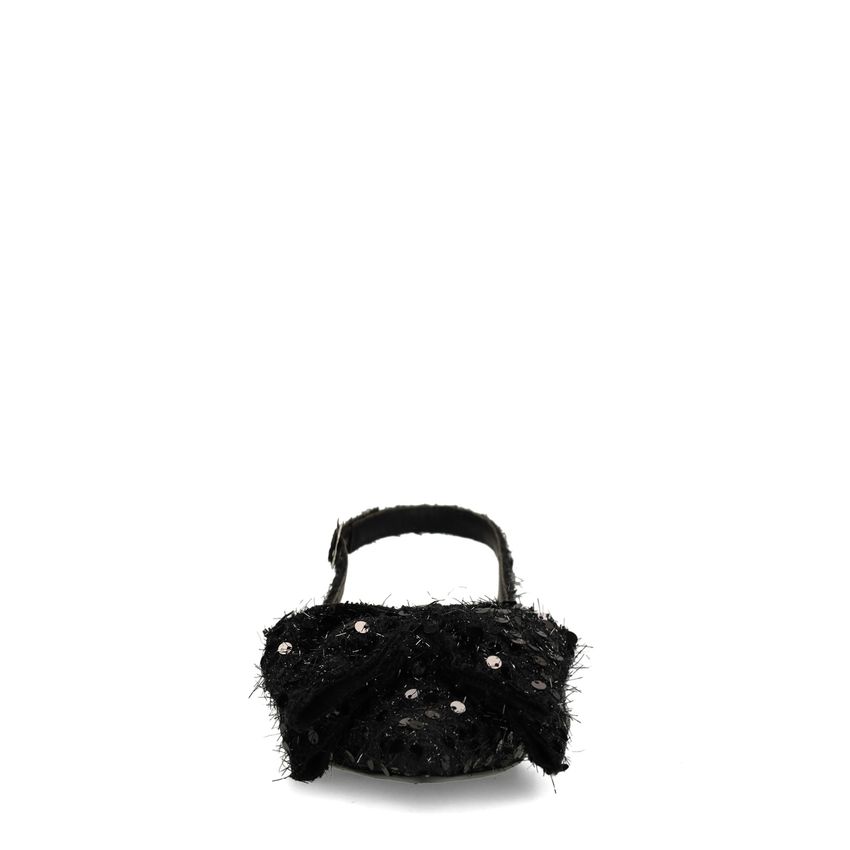 Zwarte glitter slingbacks