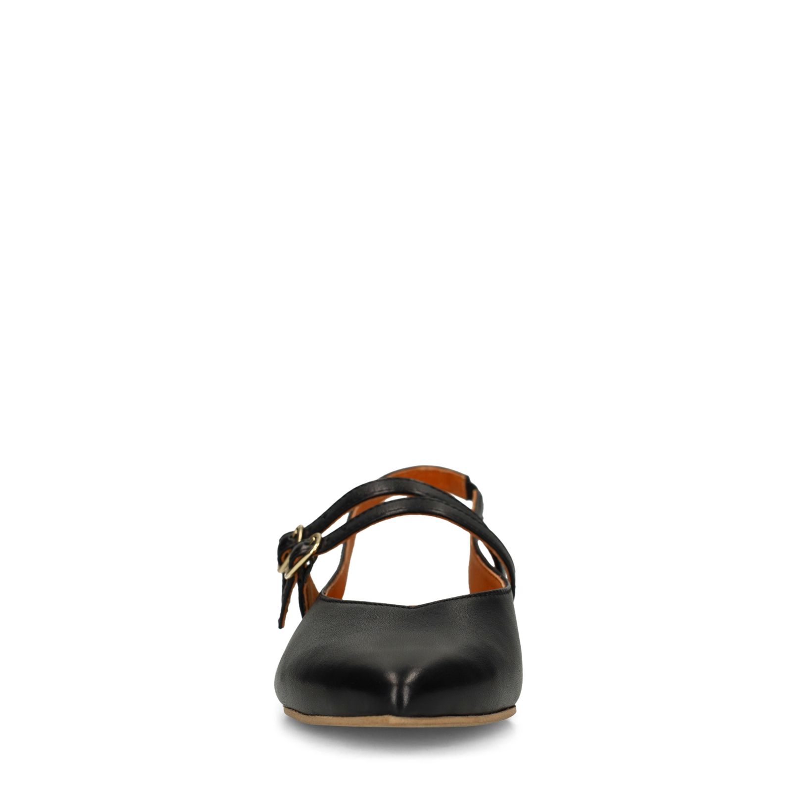 Schwarze Slingbacks aus Leder