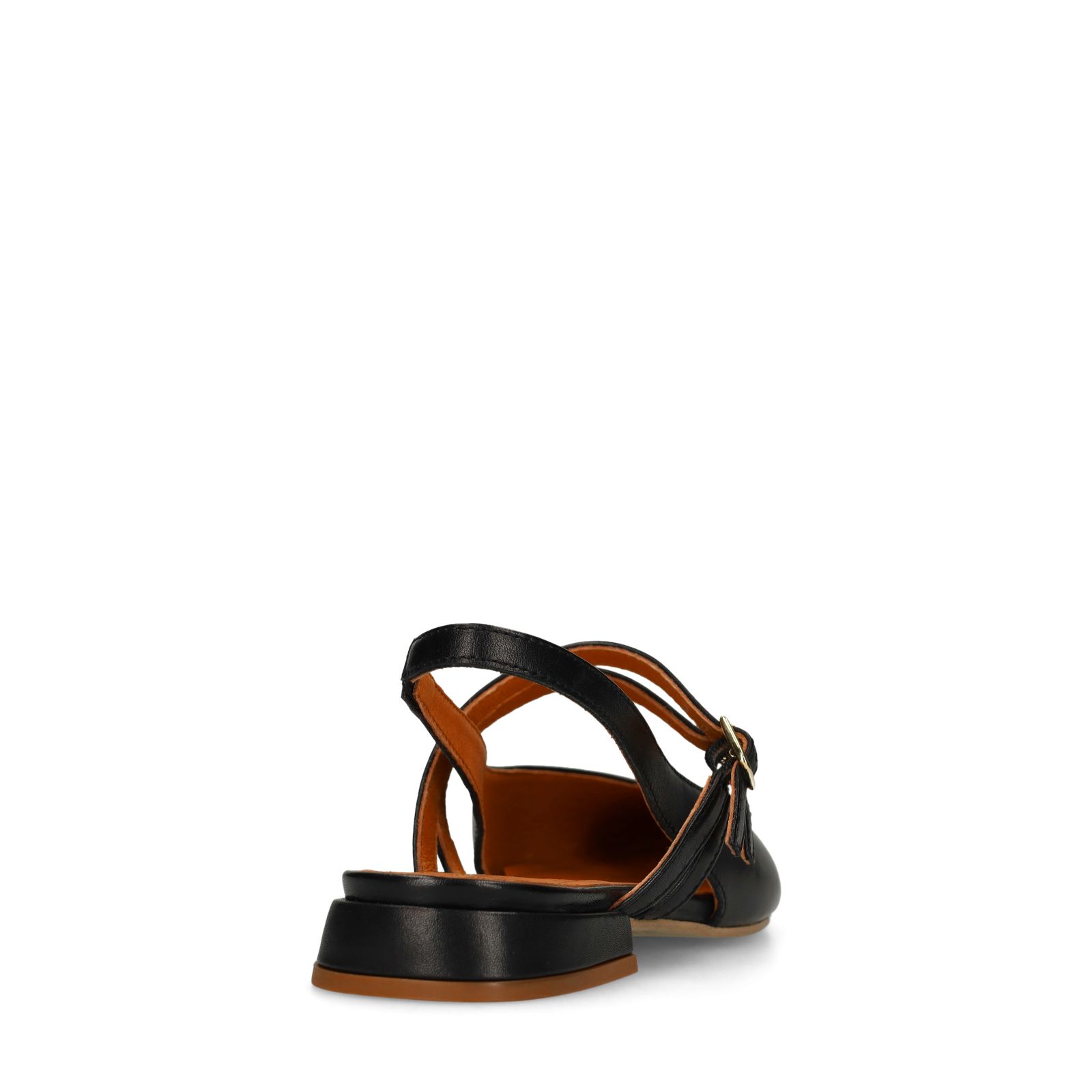 Schwarze Slingbacks aus Leder