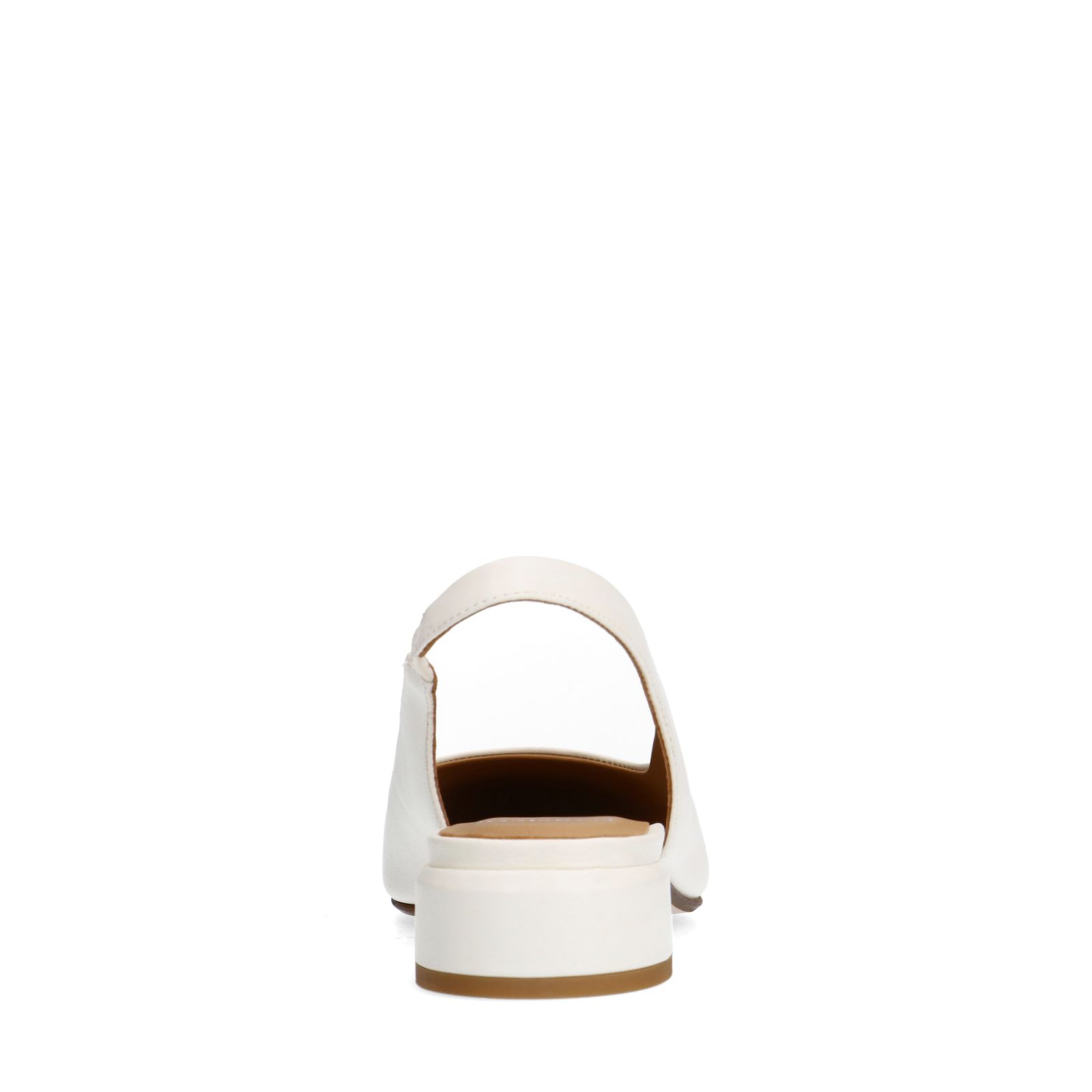 Witte leren slingbacks