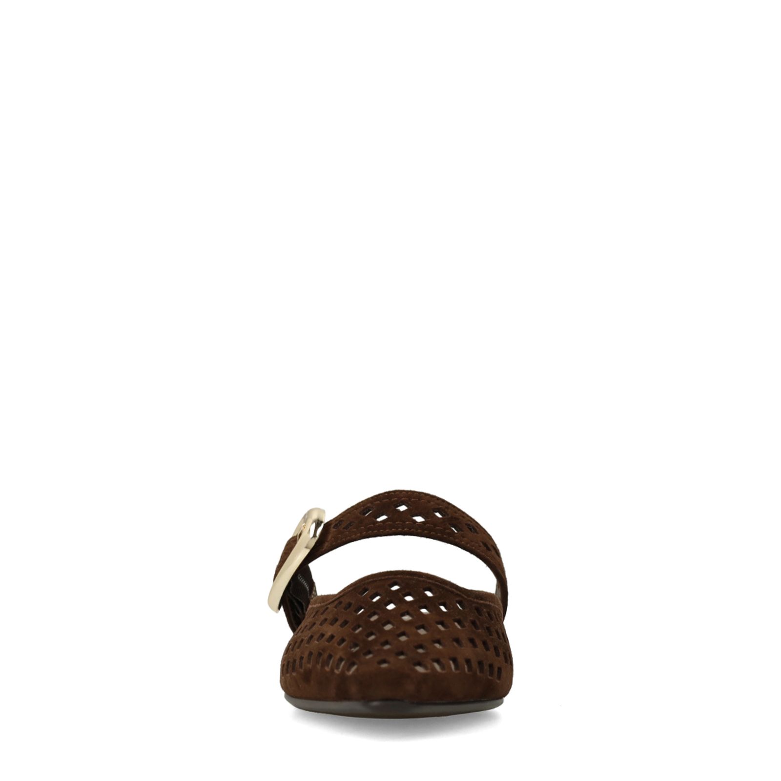 Braune Ledersandalen mit Karo-Details
