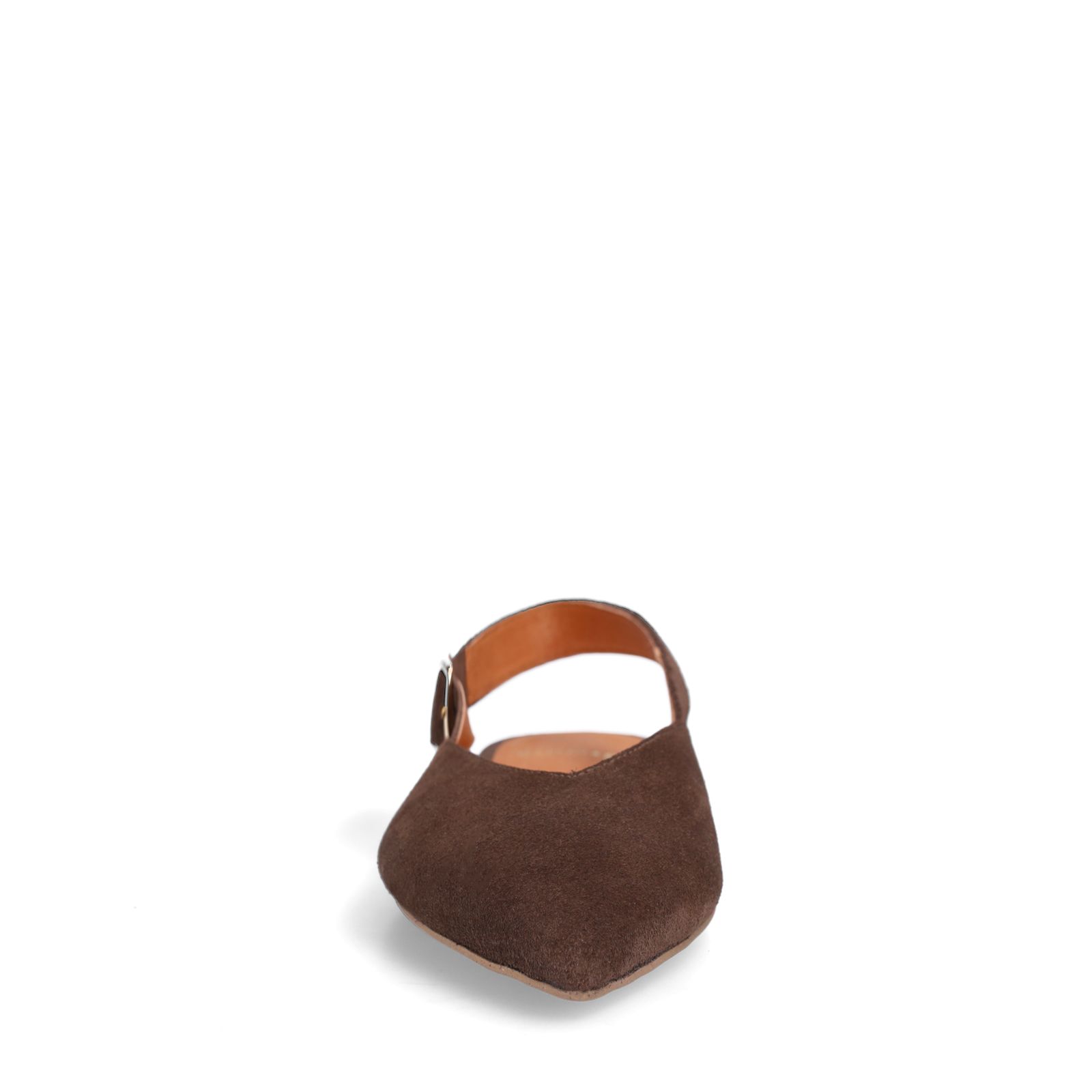 Braune Slingbacks aus Veloursleder