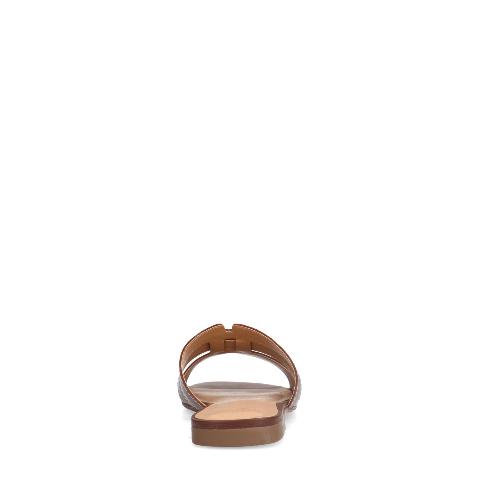 Bruine leren slippers