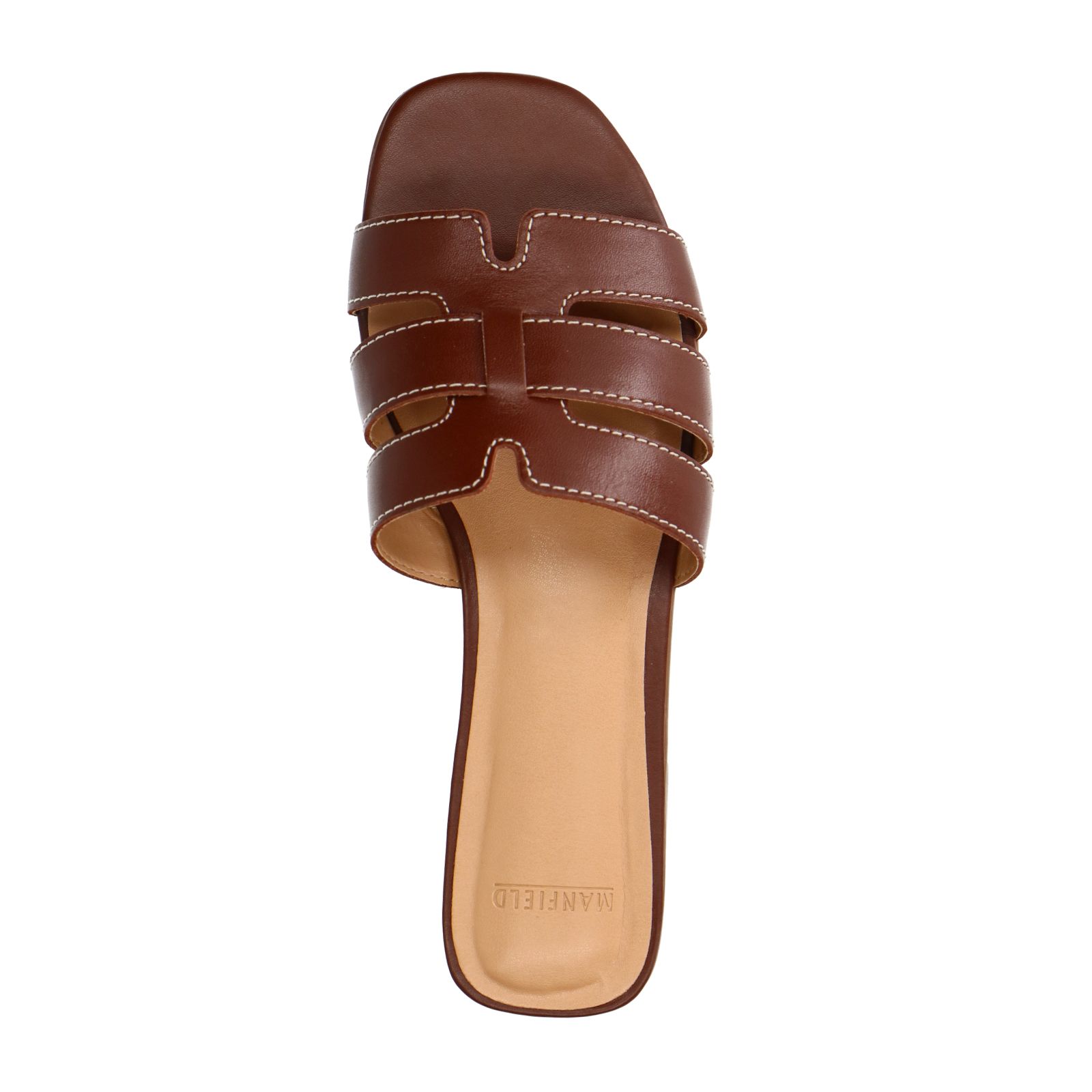 Bruine leren slippers