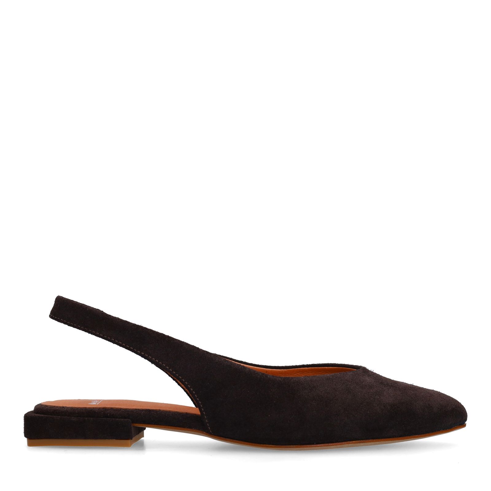Braune Slingbacks aus Veloursleder