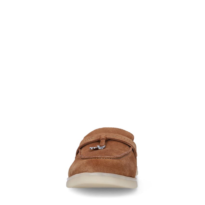 Bruine suède muiltjes