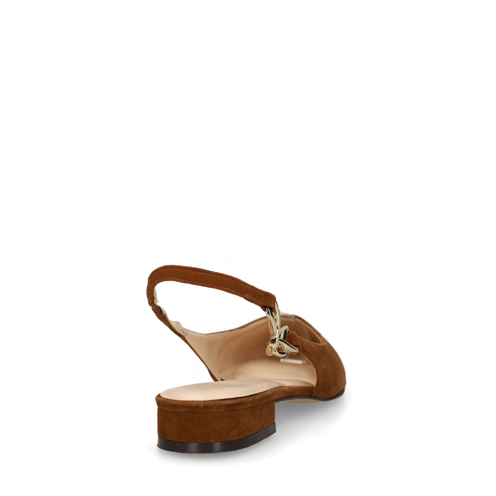 Braune Slingbacks aus Veloursleder