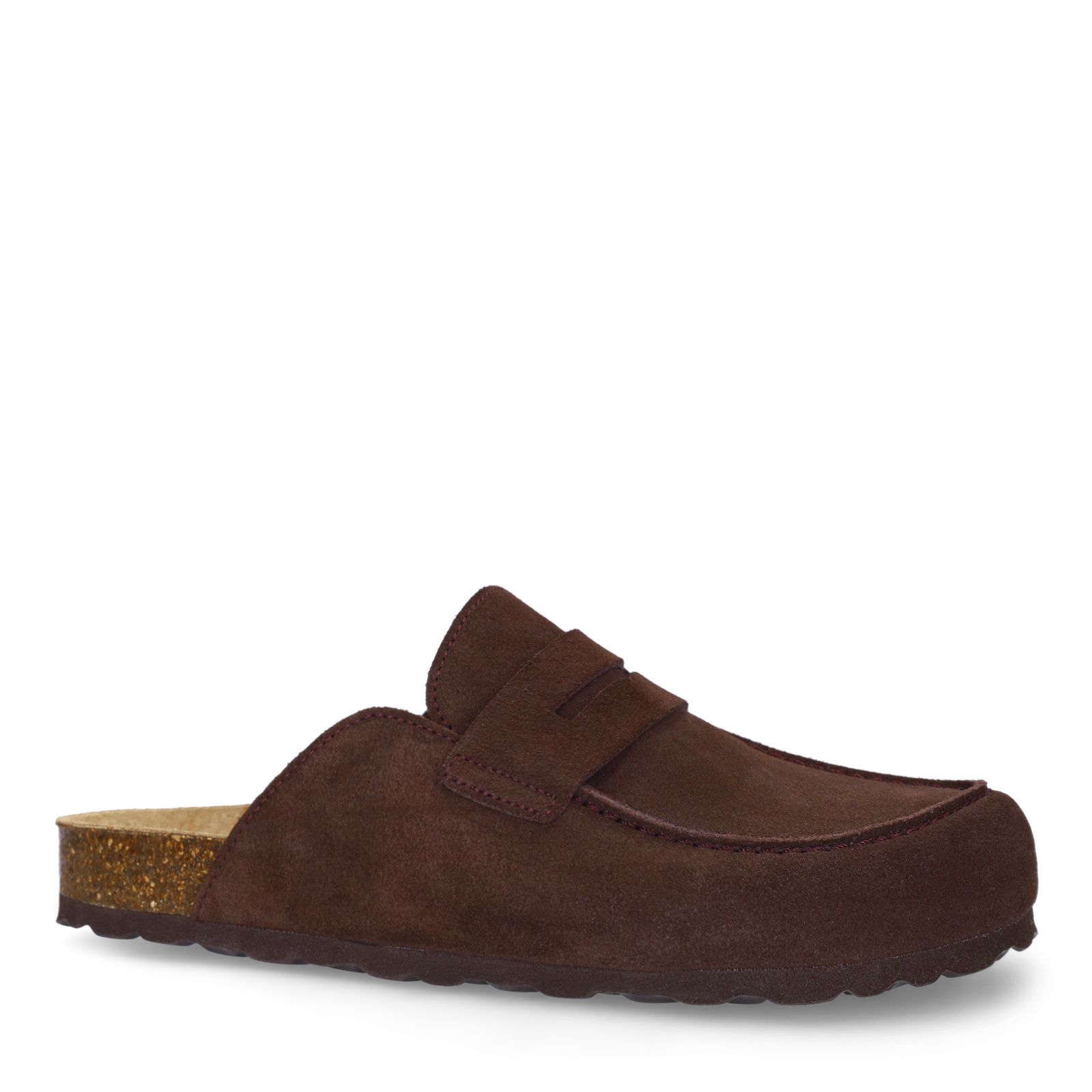 Bruine suède clogs