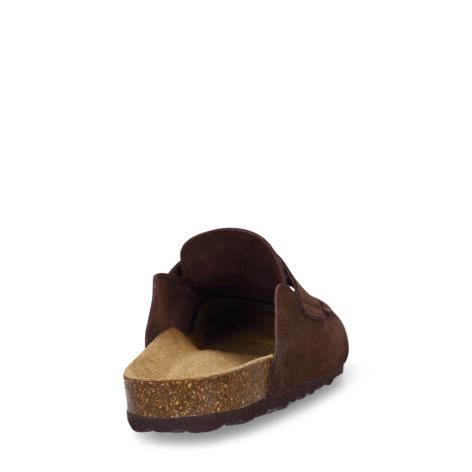 Braune Veloursleder-Clogs
