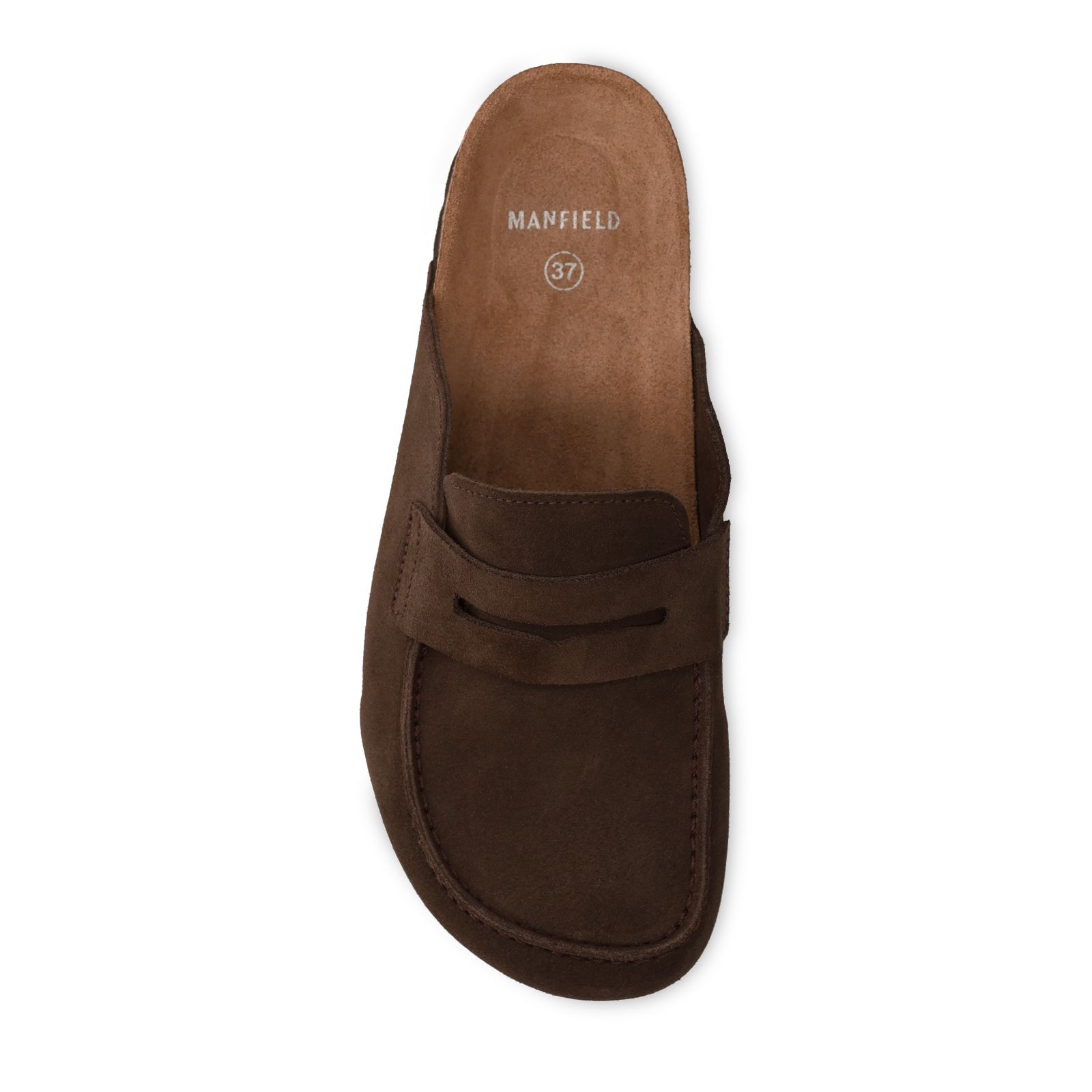 Bruine suède clogs