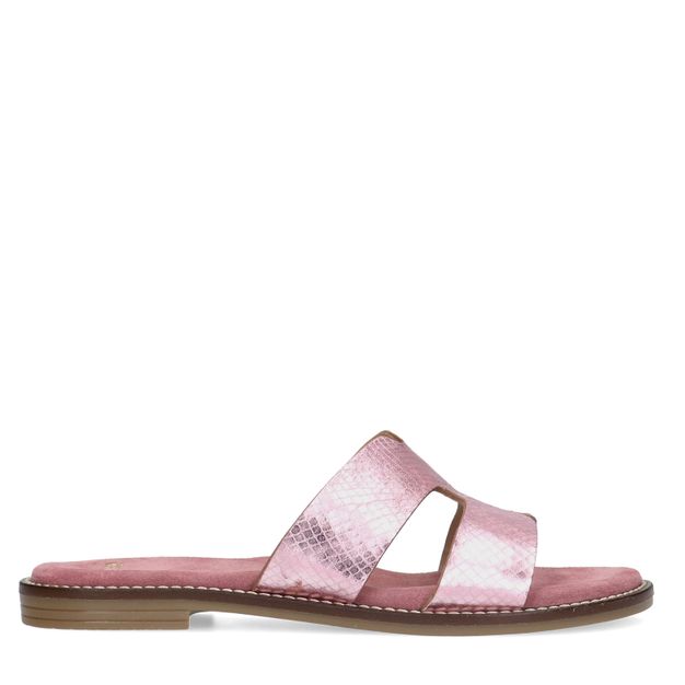 Roze metallic slippers