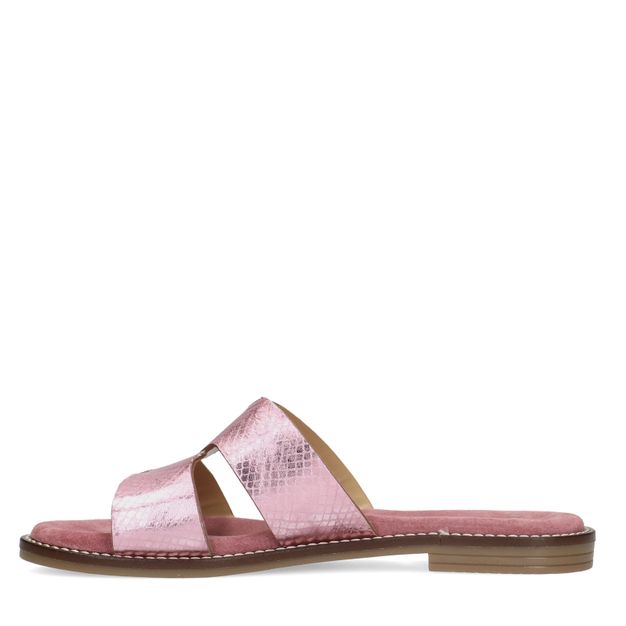 Roze metallic slippers