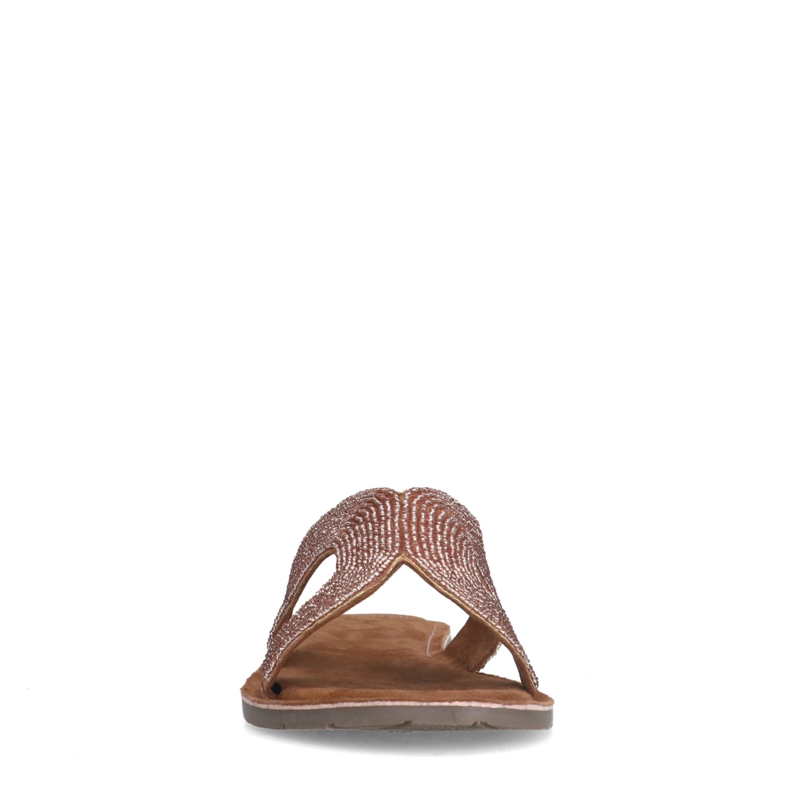 Roze kralen slippers