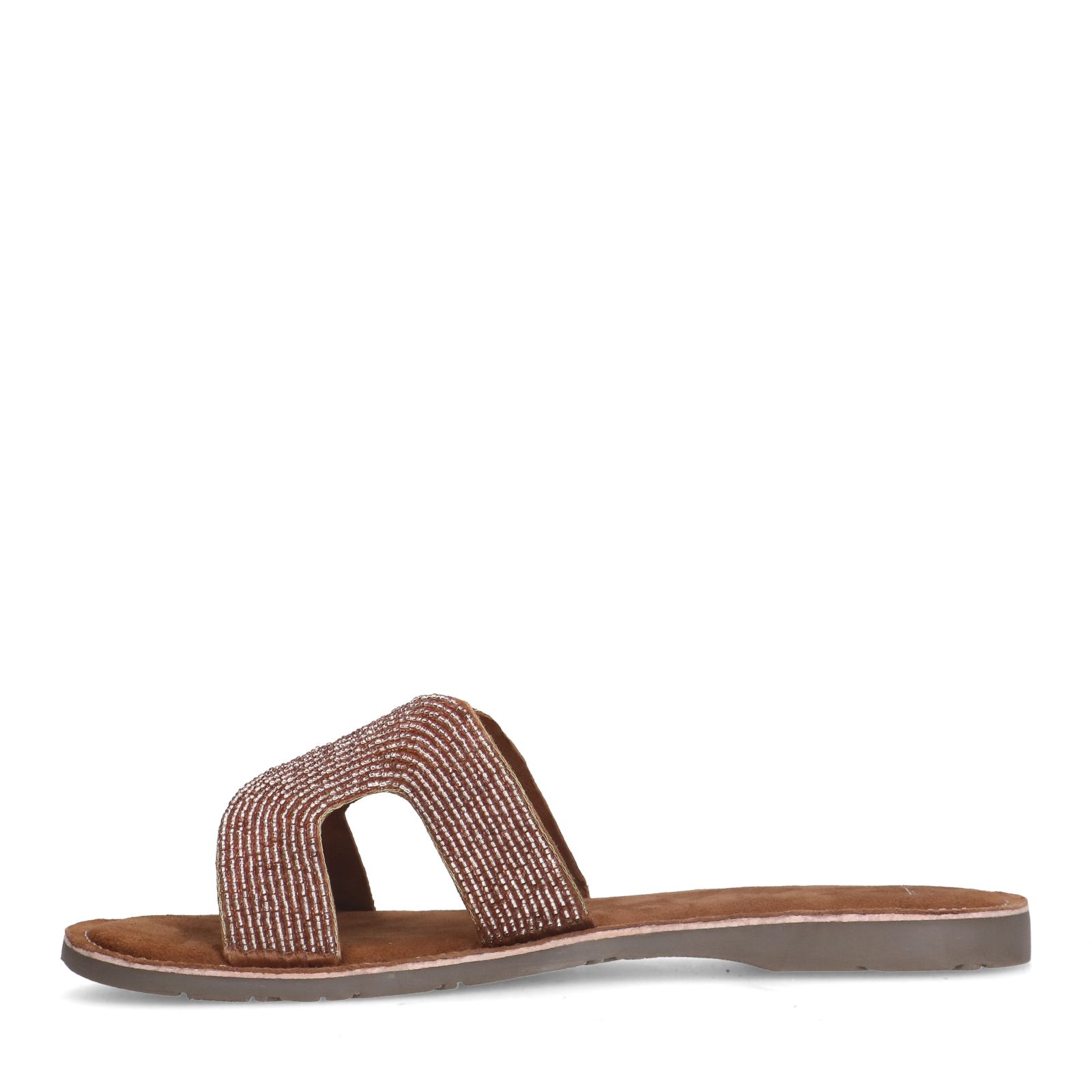 Roze kralen slippers