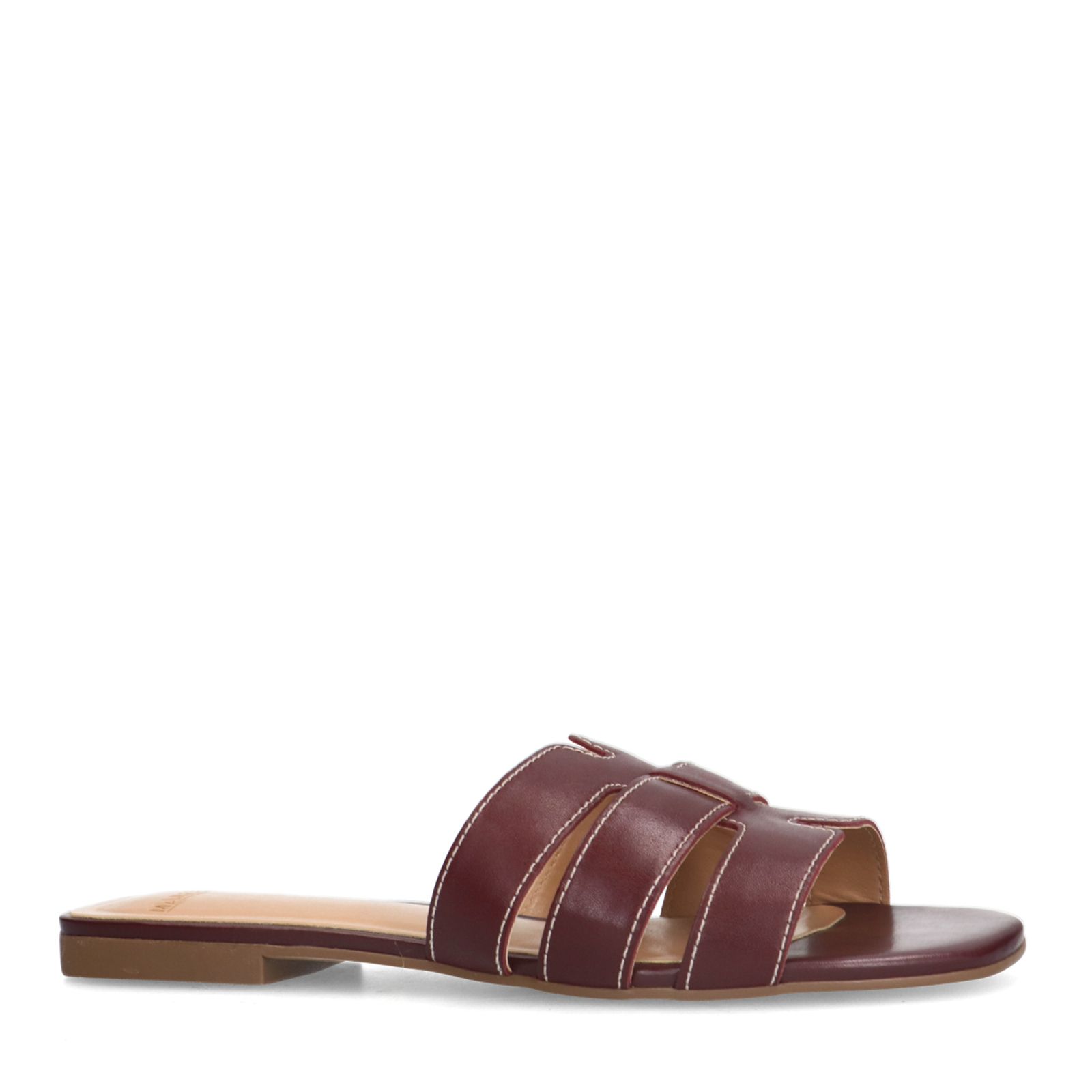 Bordeauxrote Ledersandalen