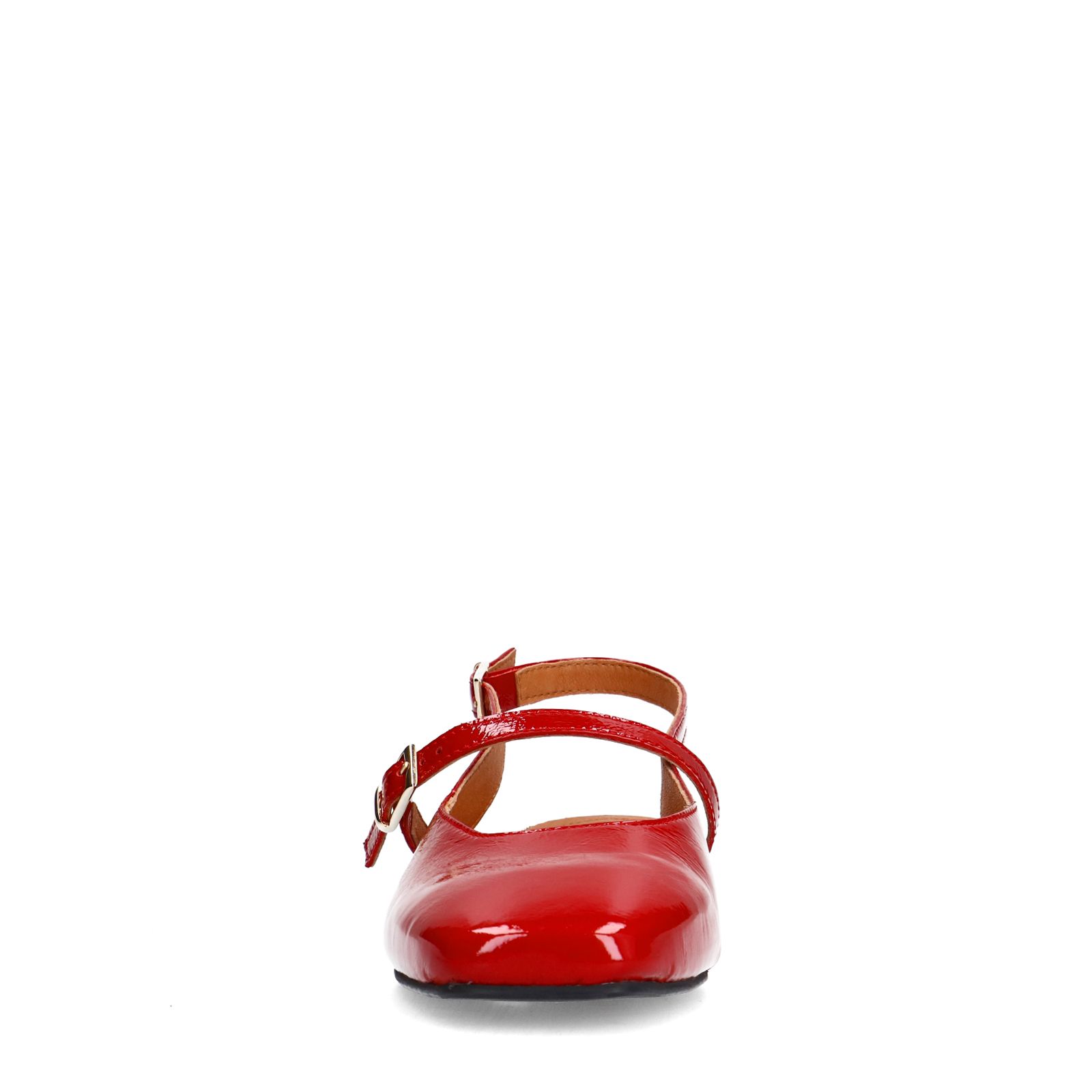 Rote Slingbacks aus Lackleder