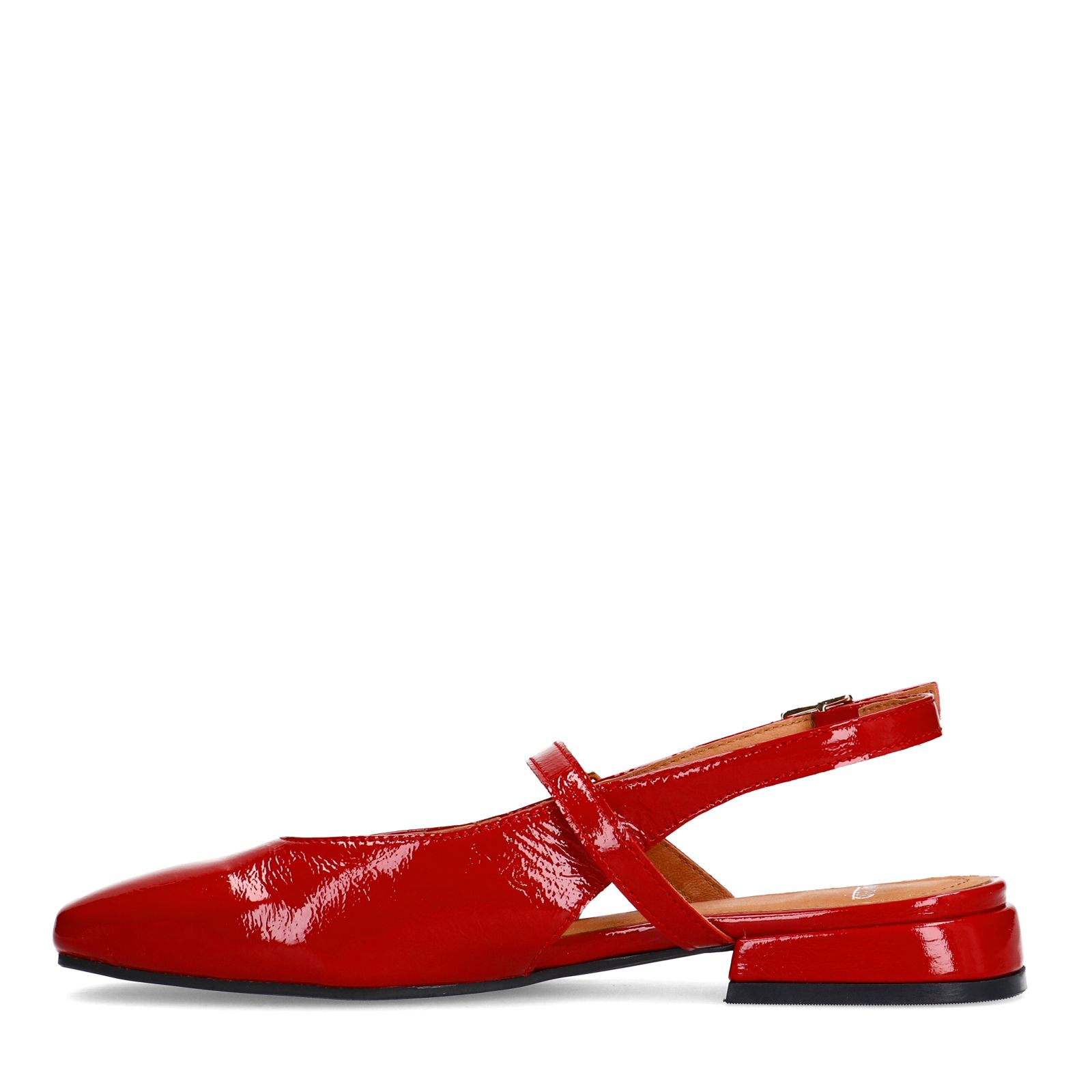 Rote Slingbacks aus Lackleder