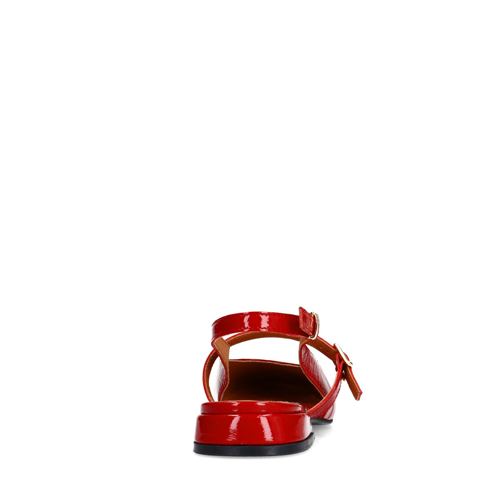 Rote Slingbacks aus Lackleder