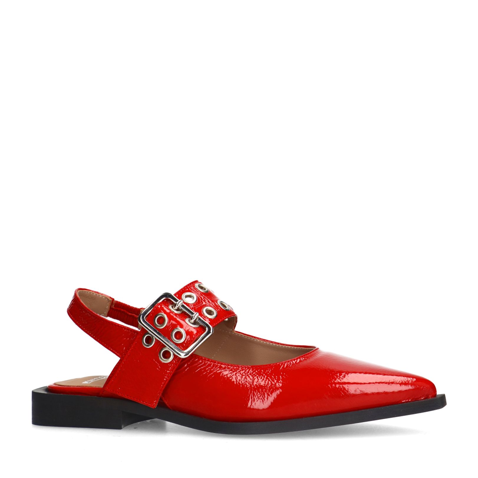 Rode lakleren slingbacks
