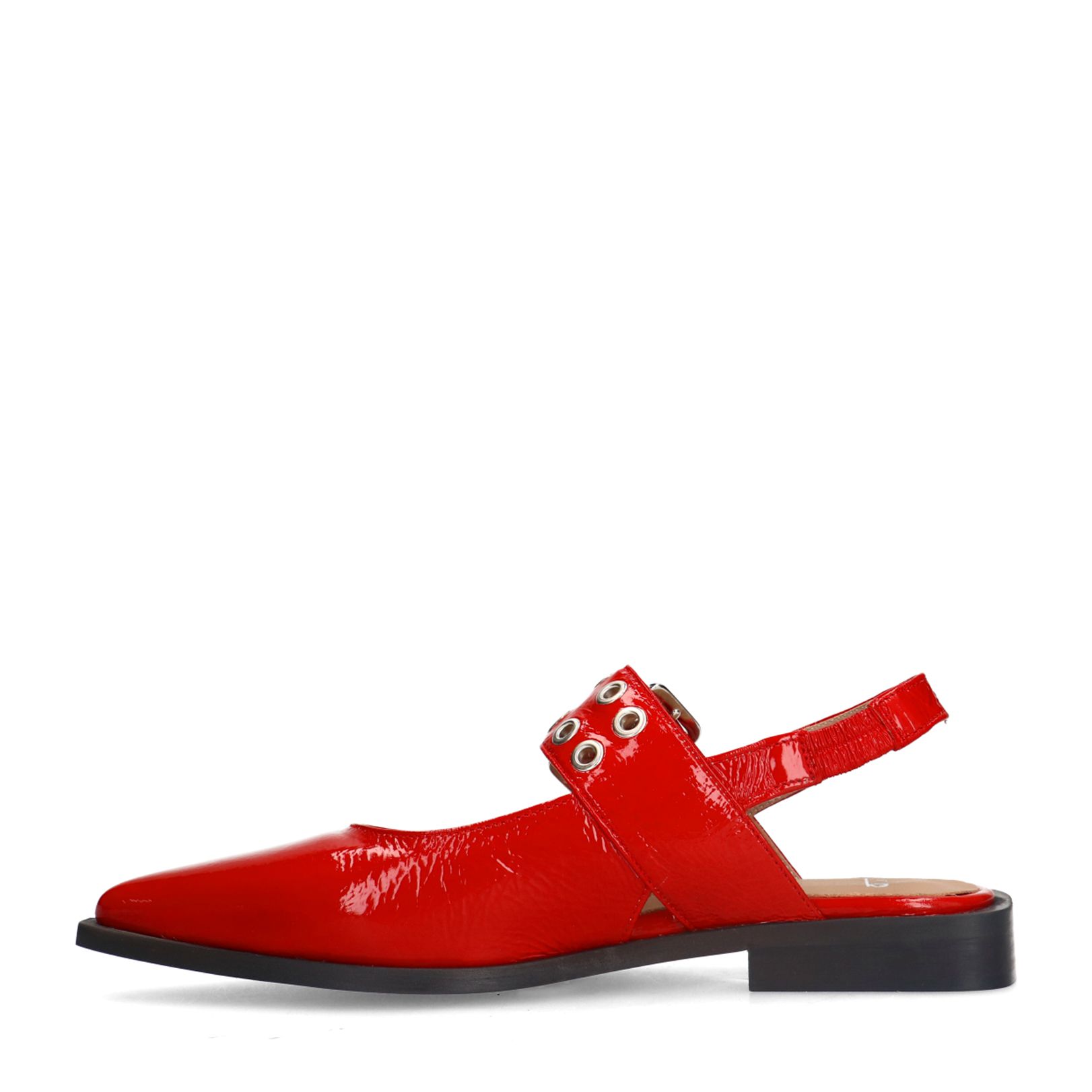 Rode lakleren slingbacks
