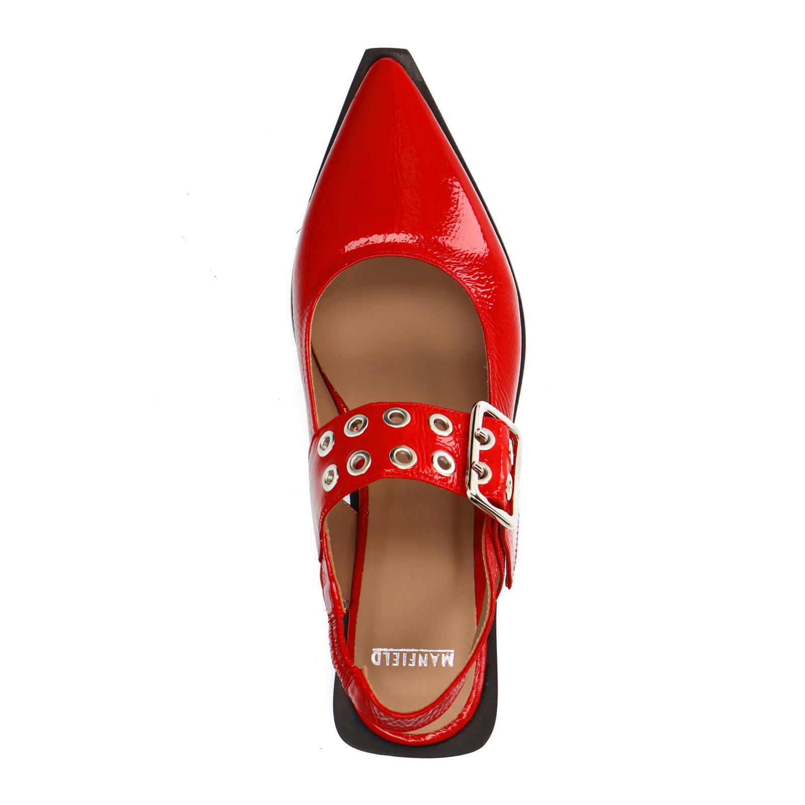 Rode lakleren slingbacks