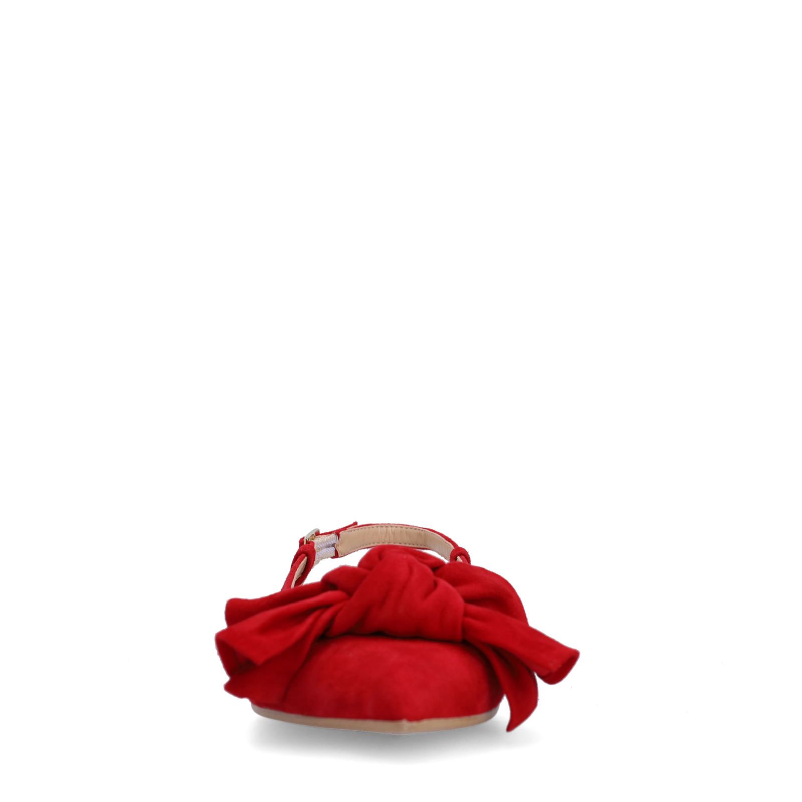 Rode suède slingbacks