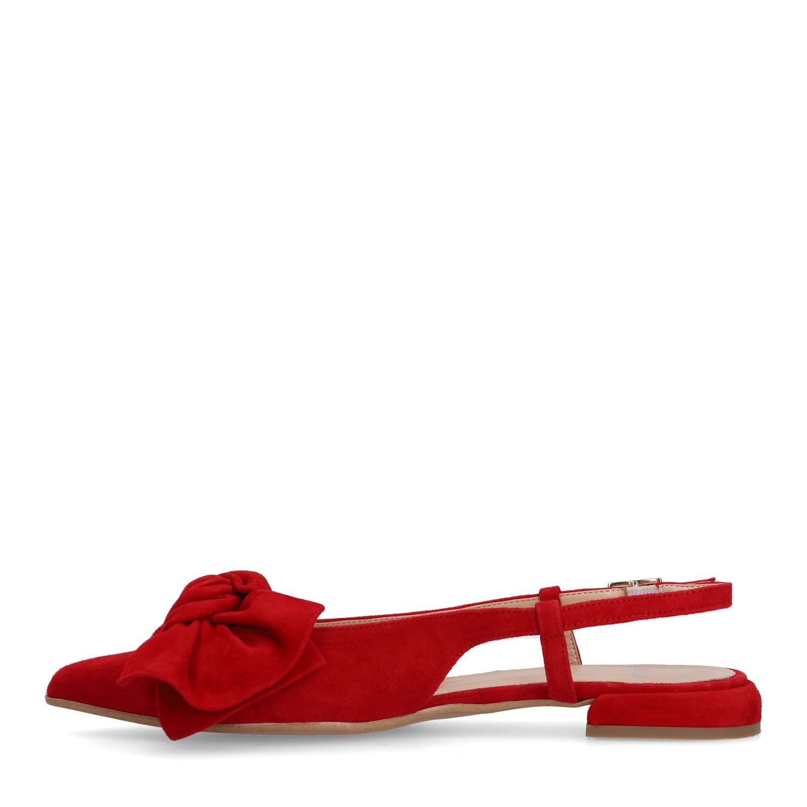 Rode suède slingbacks