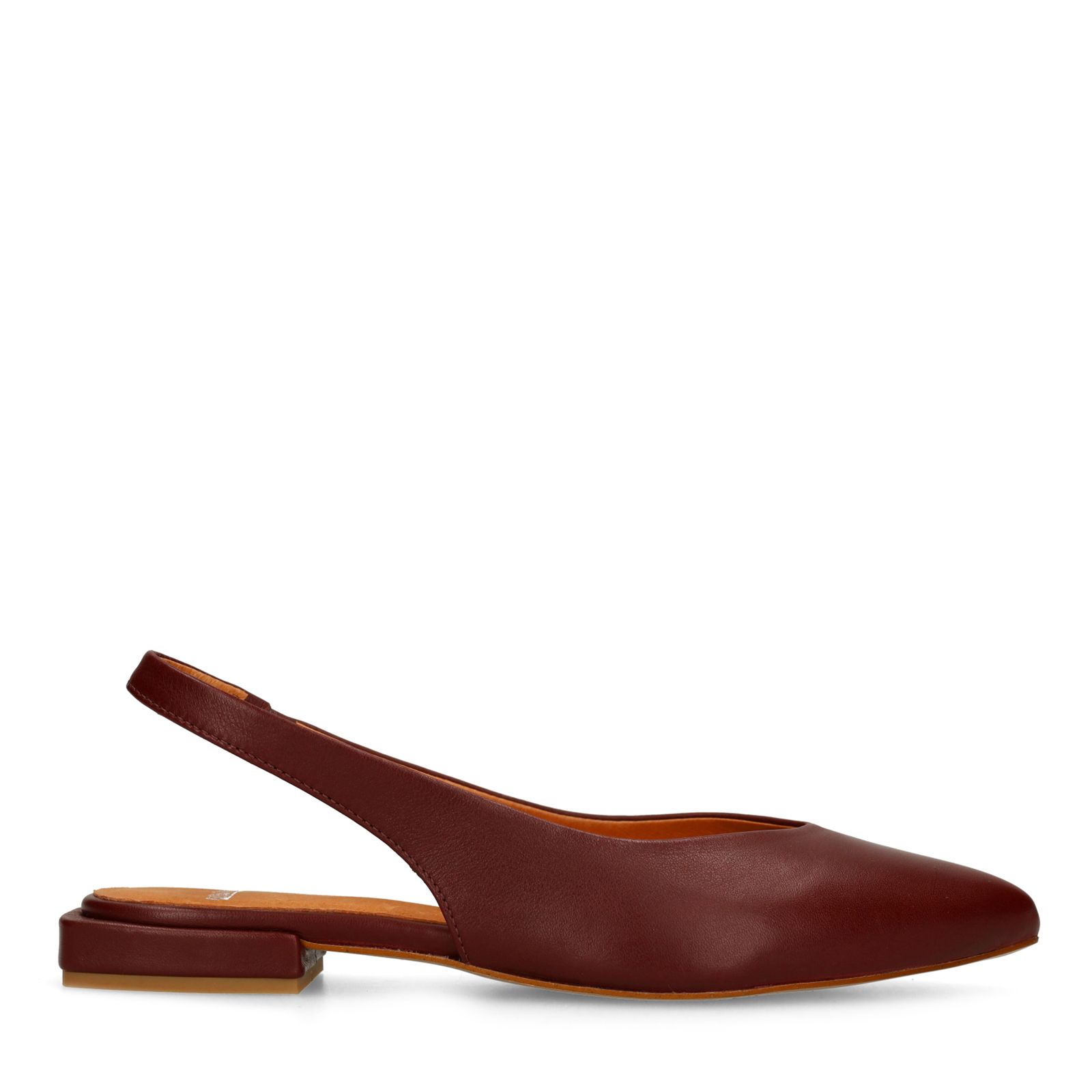 Bordeaux rode leren slingbacks