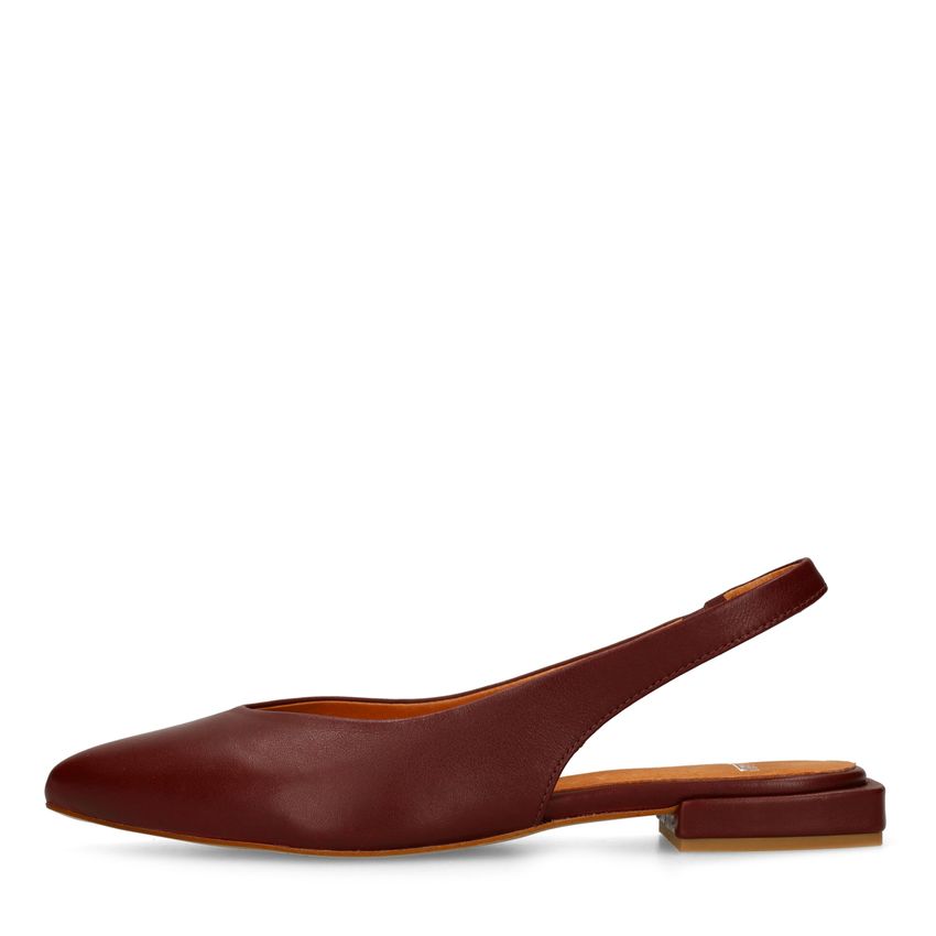 Bordeaux rode leren slingbacks
