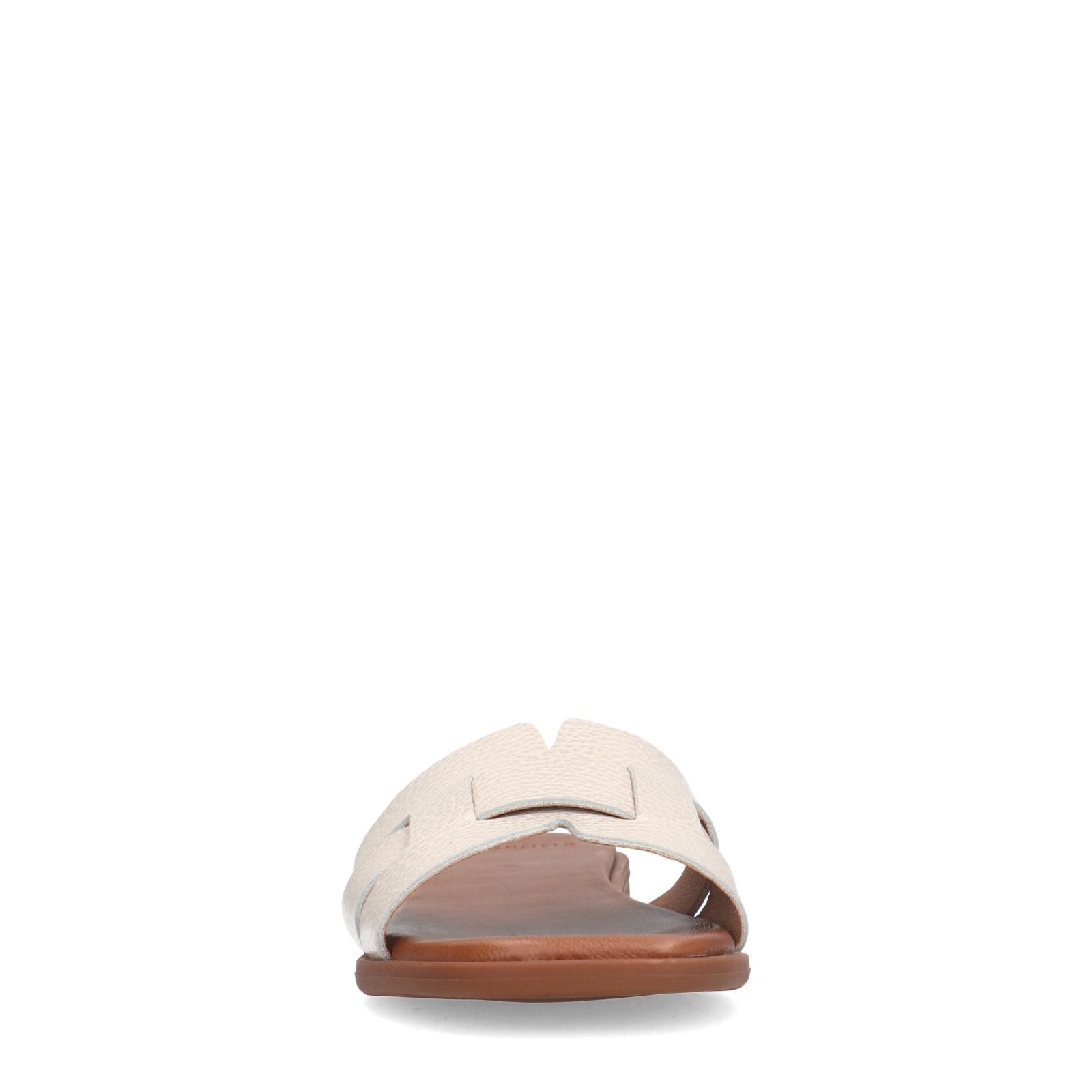 Witte gevlochten leren slippers