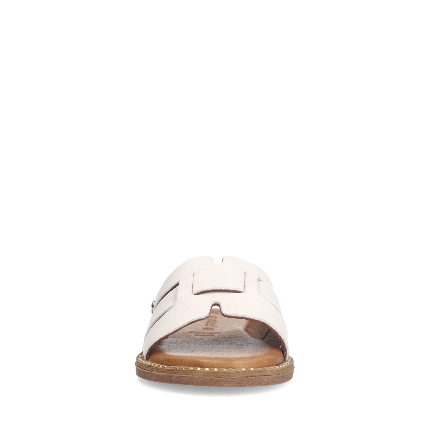 Weiße Ledersandalen