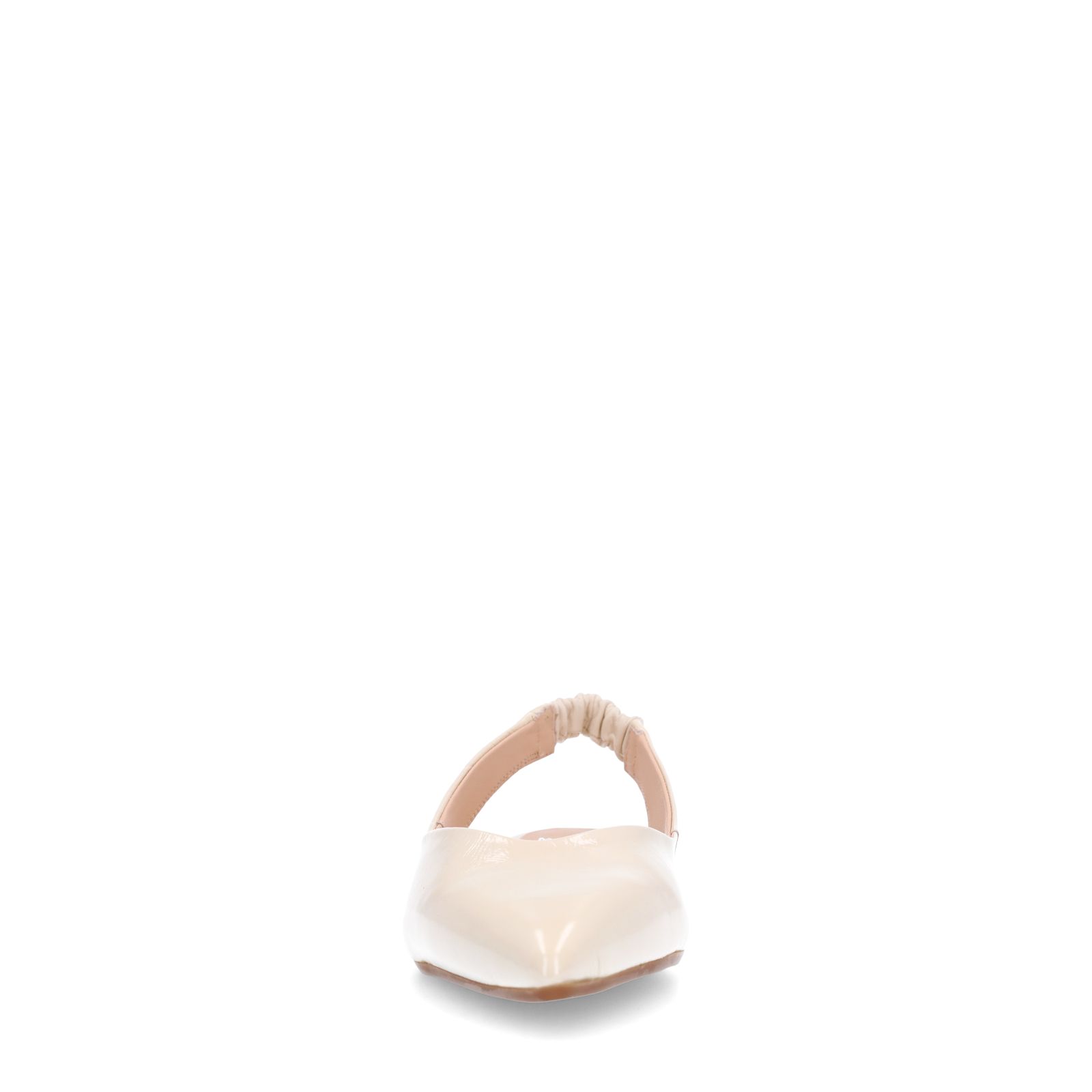 Off white glanzende leren slingbacks