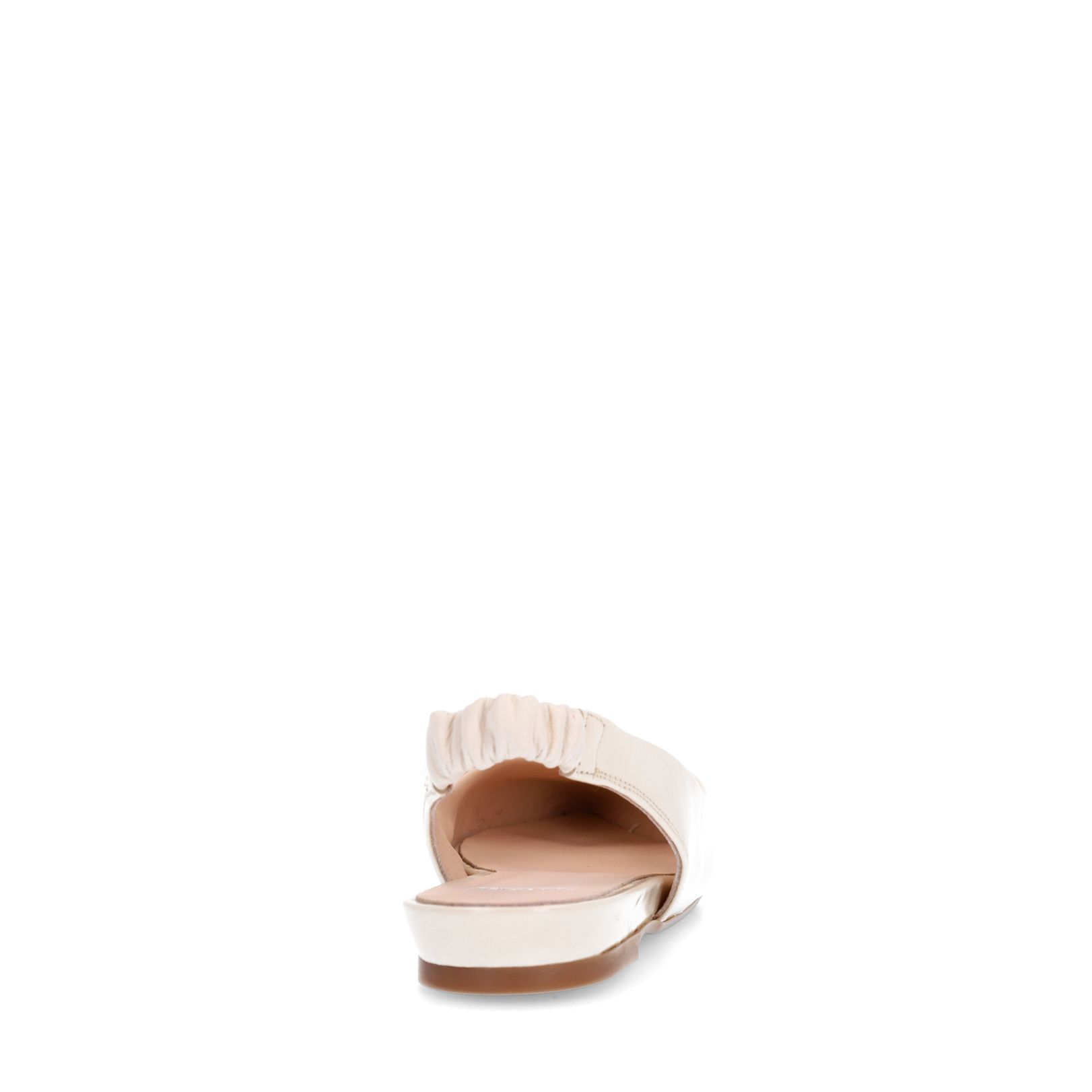 Off white glanzende leren slingbacks