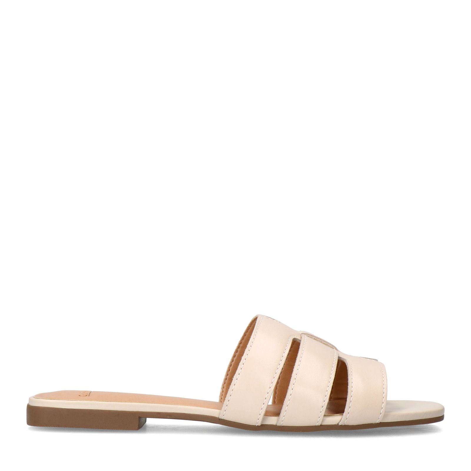 Weiße Ledersandalen