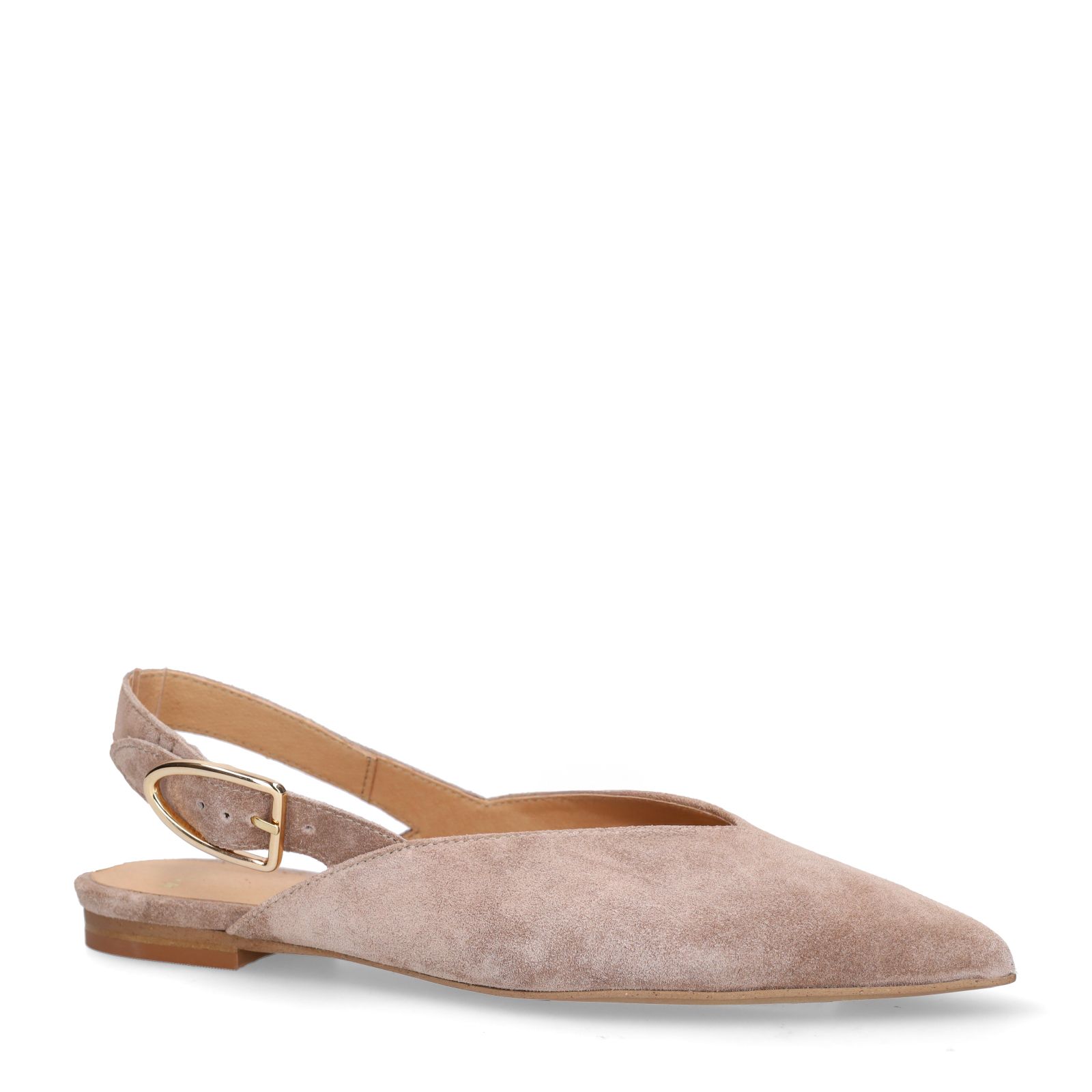 Taupe suède slingbacks