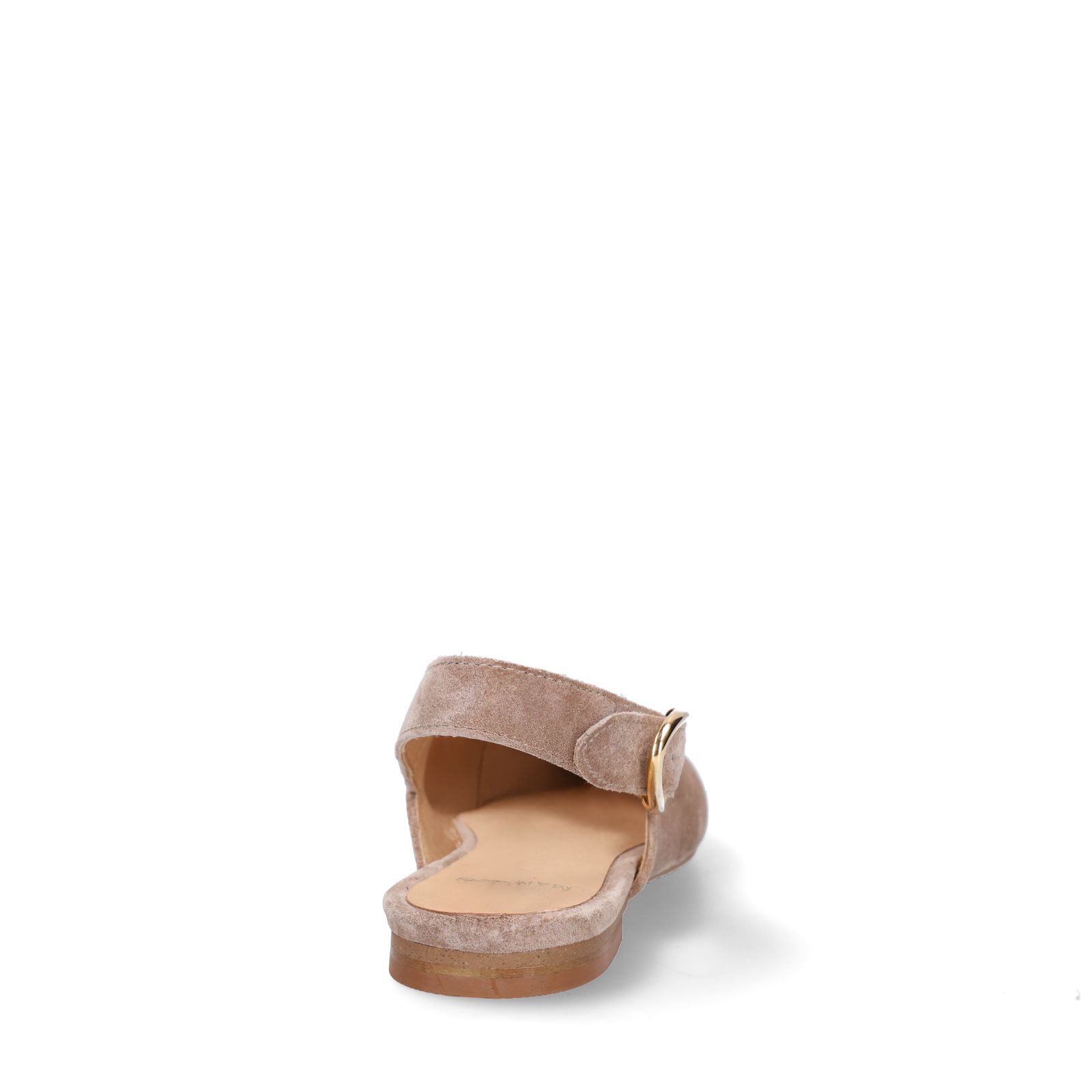 Taupefarbene Slingbacks aus Veloursleder