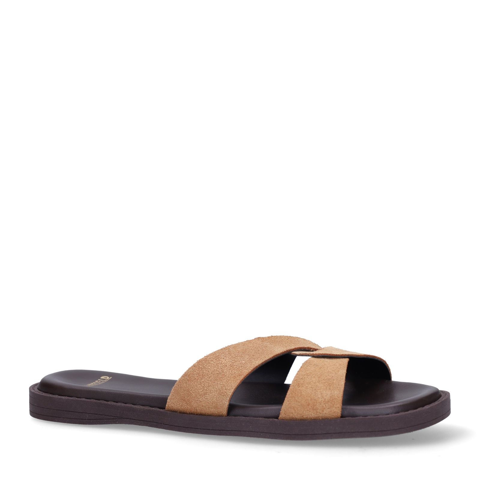 Bruine suède slippers