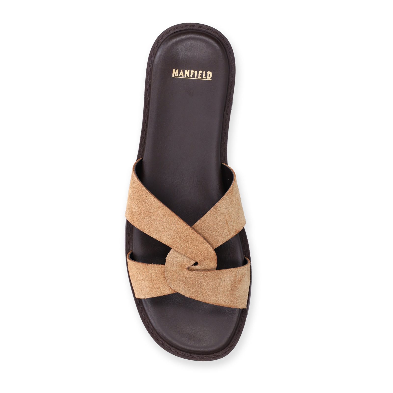 Bruine suède slippers