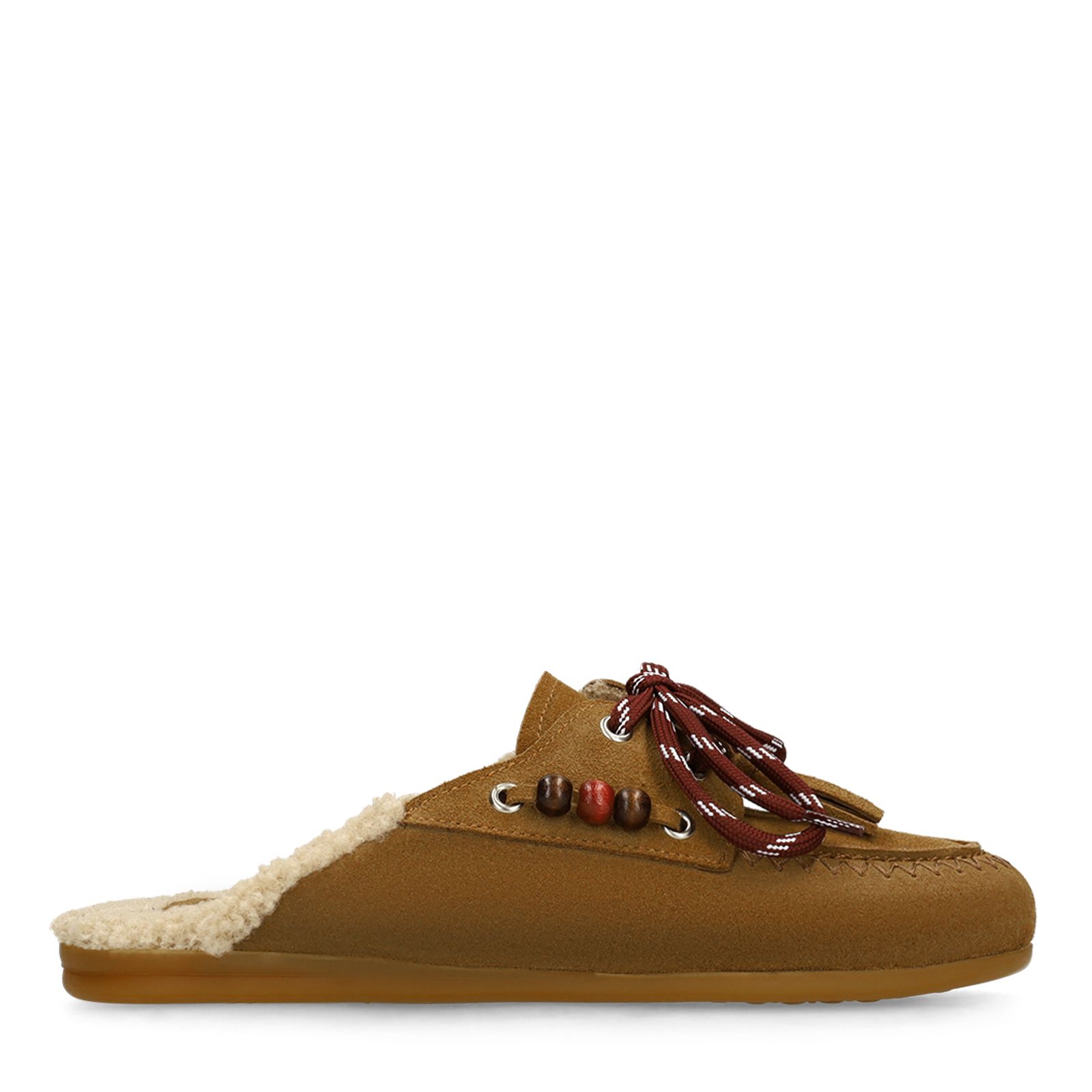 Cognac suède instap loafertjes