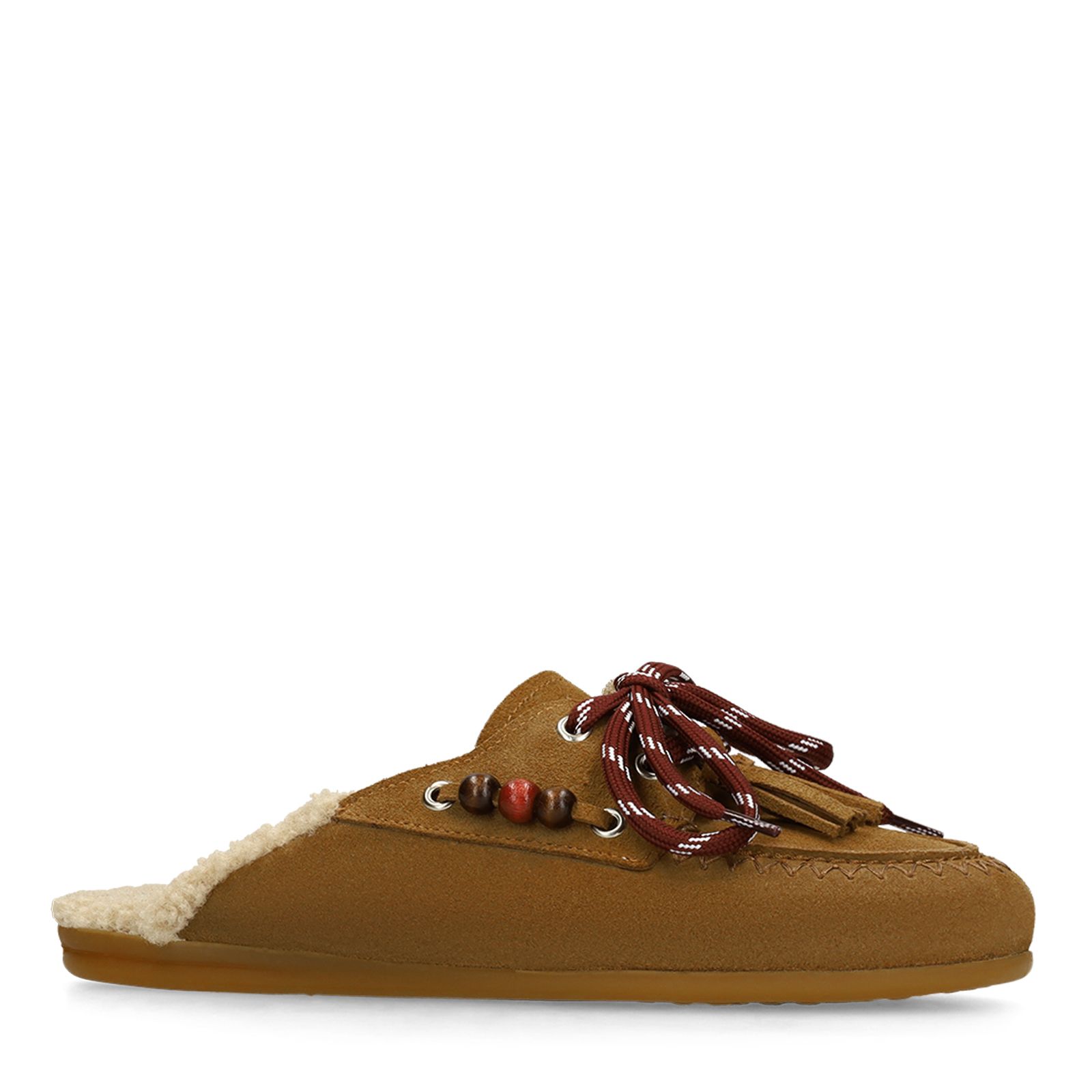 Cognac suède instap loafertjes