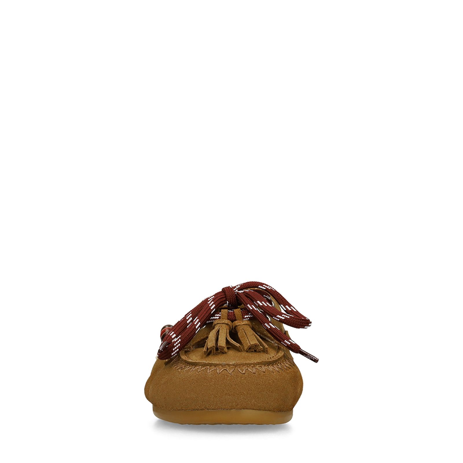 Cognac suède instap loafertjes