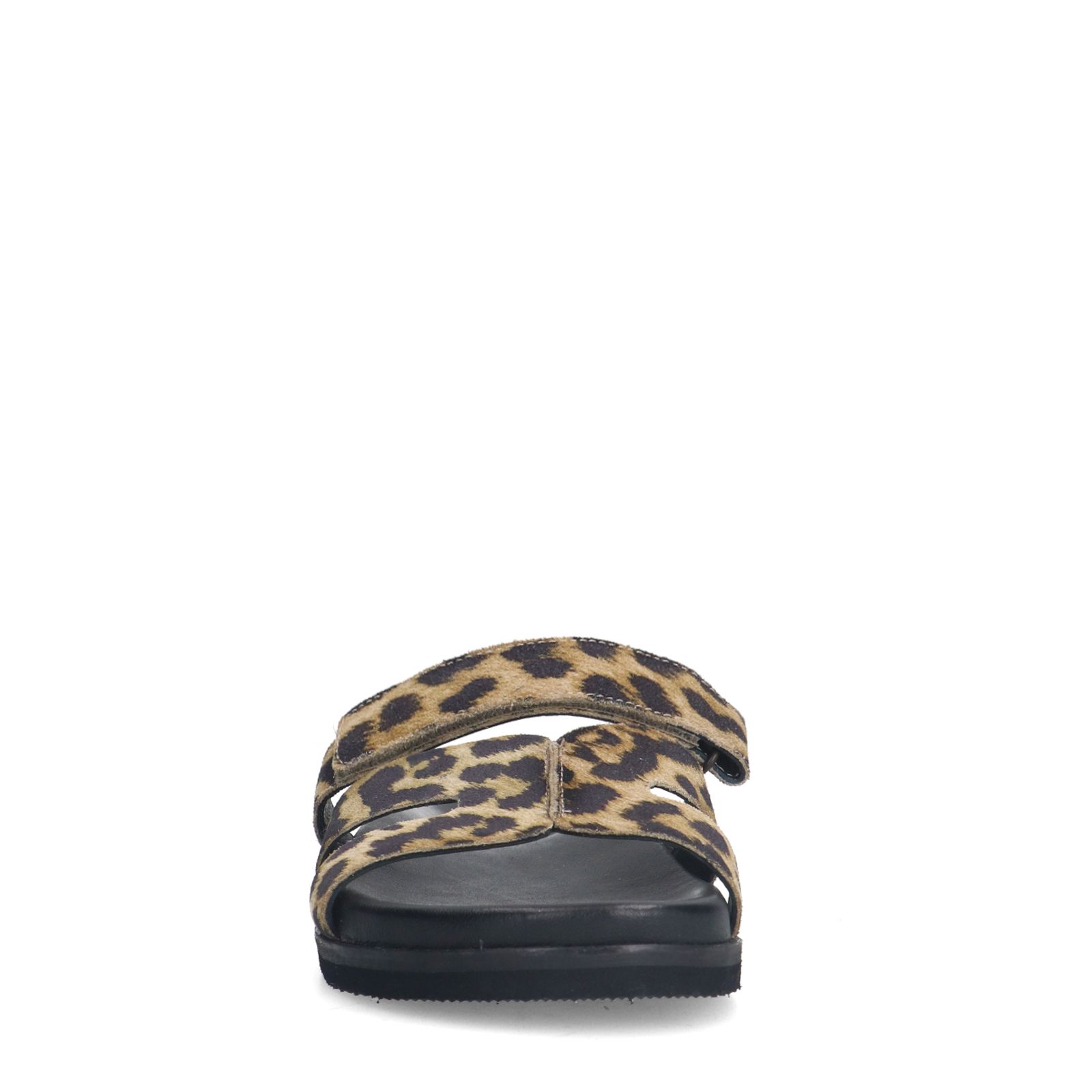 Leopard slippers met bandje