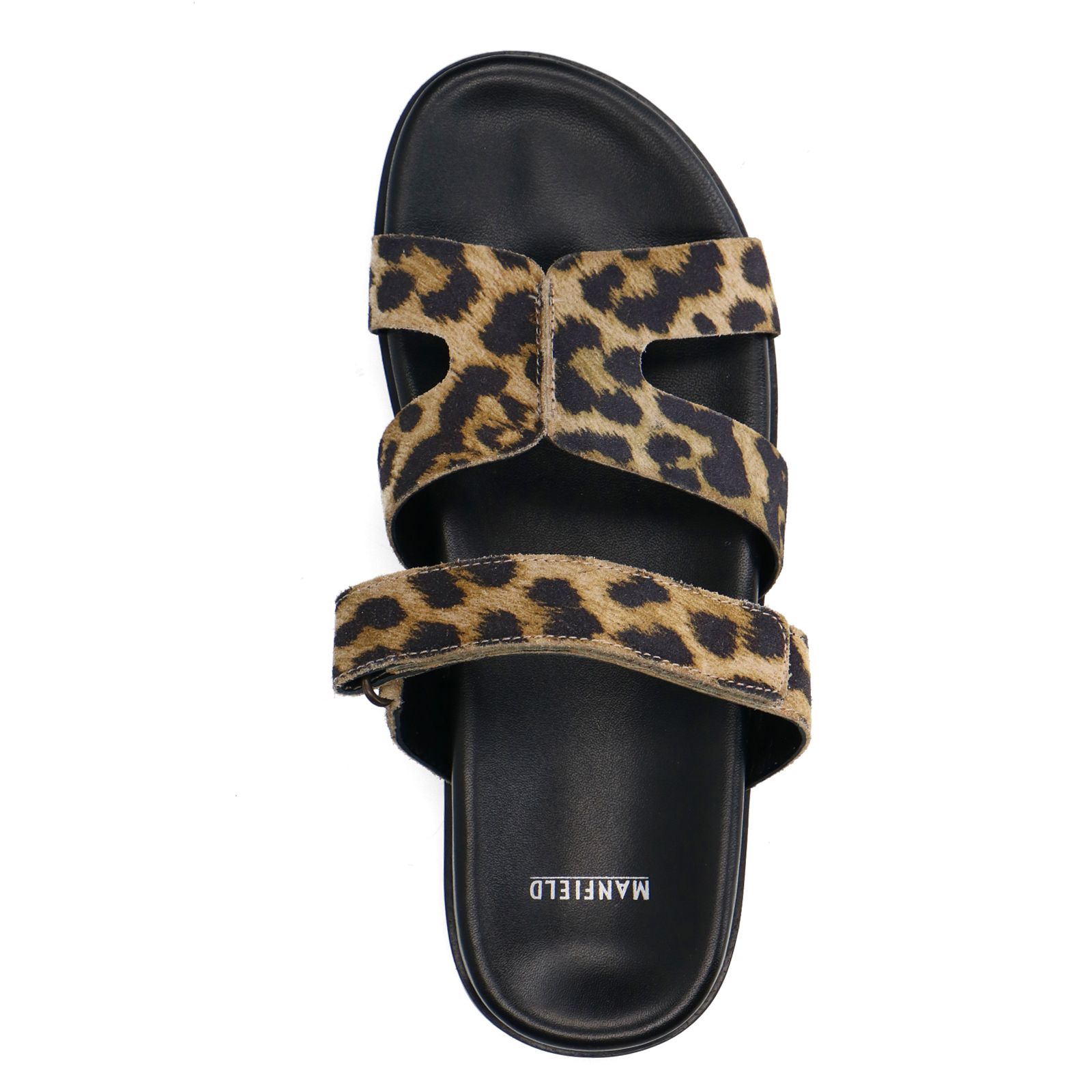 Leopard slippers met bandje