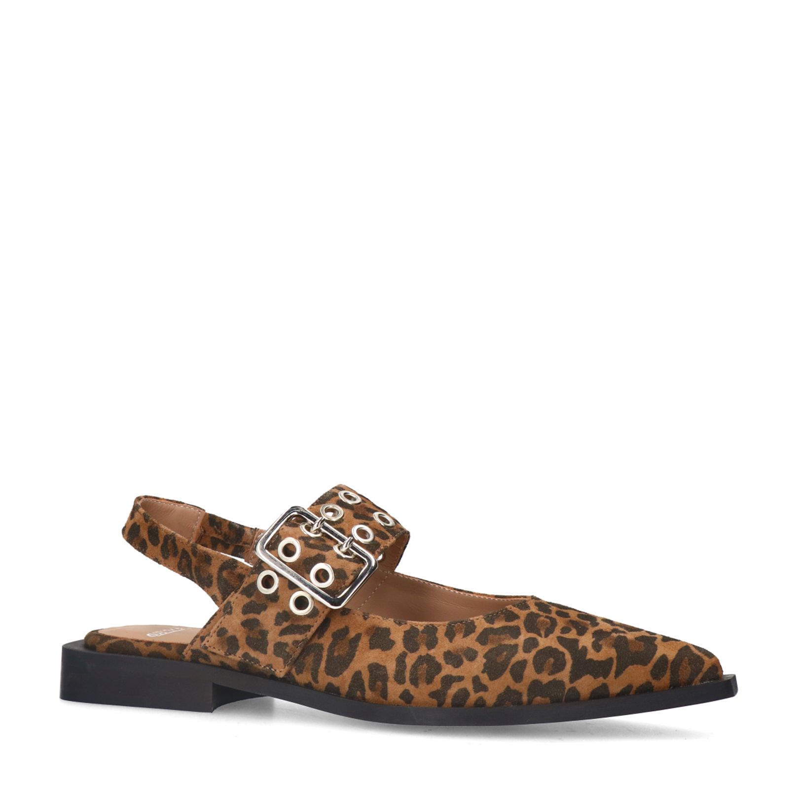 Leopard suède slingbacks