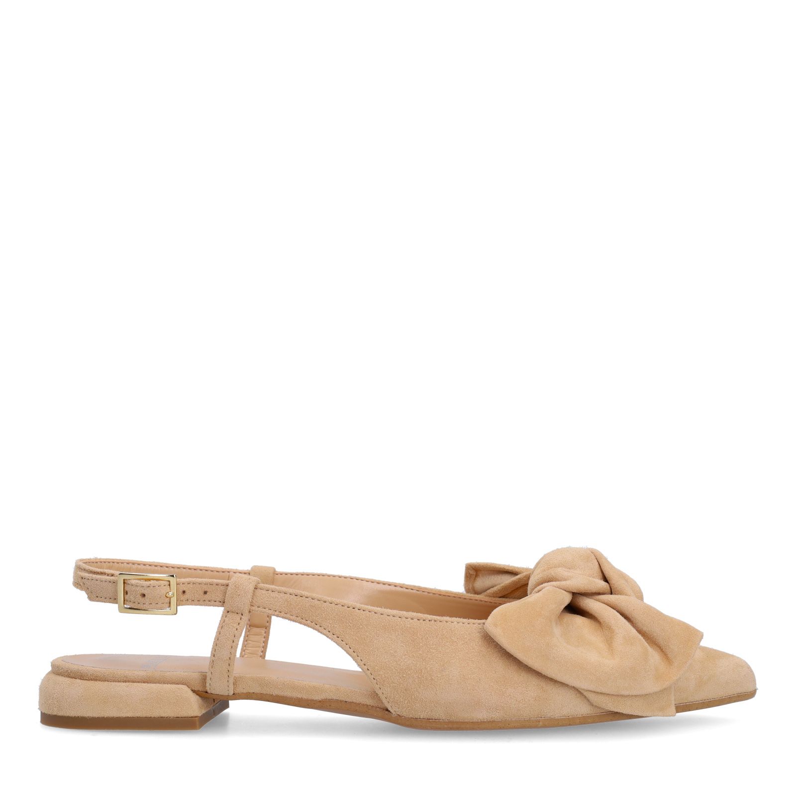 Beige suède slingbacks
